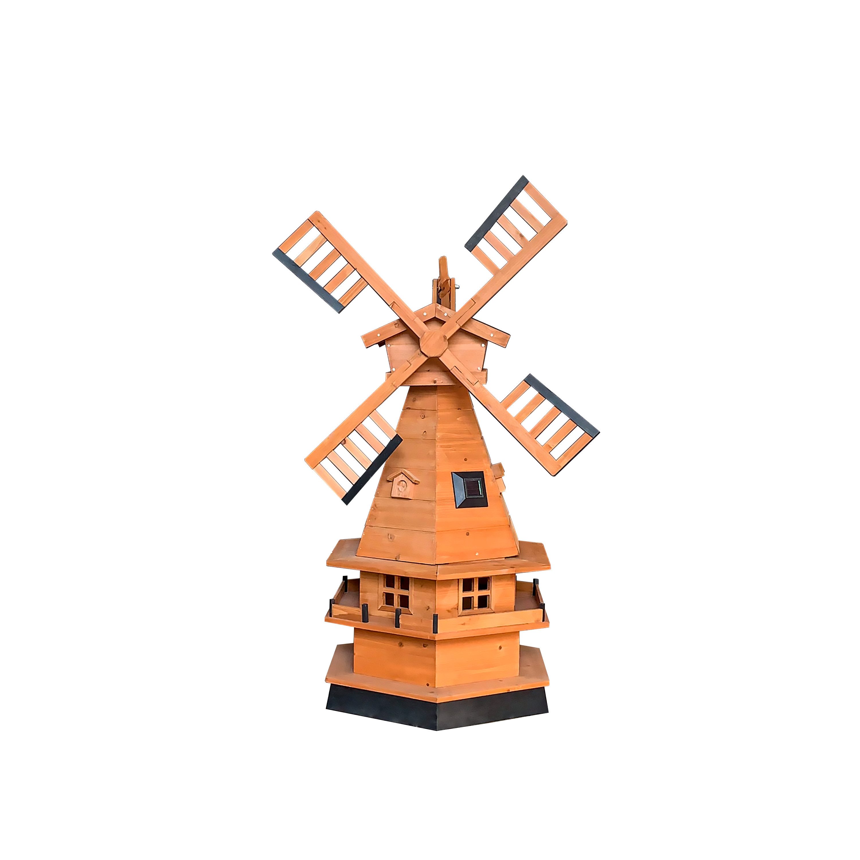 BruKa Dekofigur XXL Windmühle 123cm DON QUIXOTE Höhe aus Holz, Terrasse Gar günstig online kaufen
