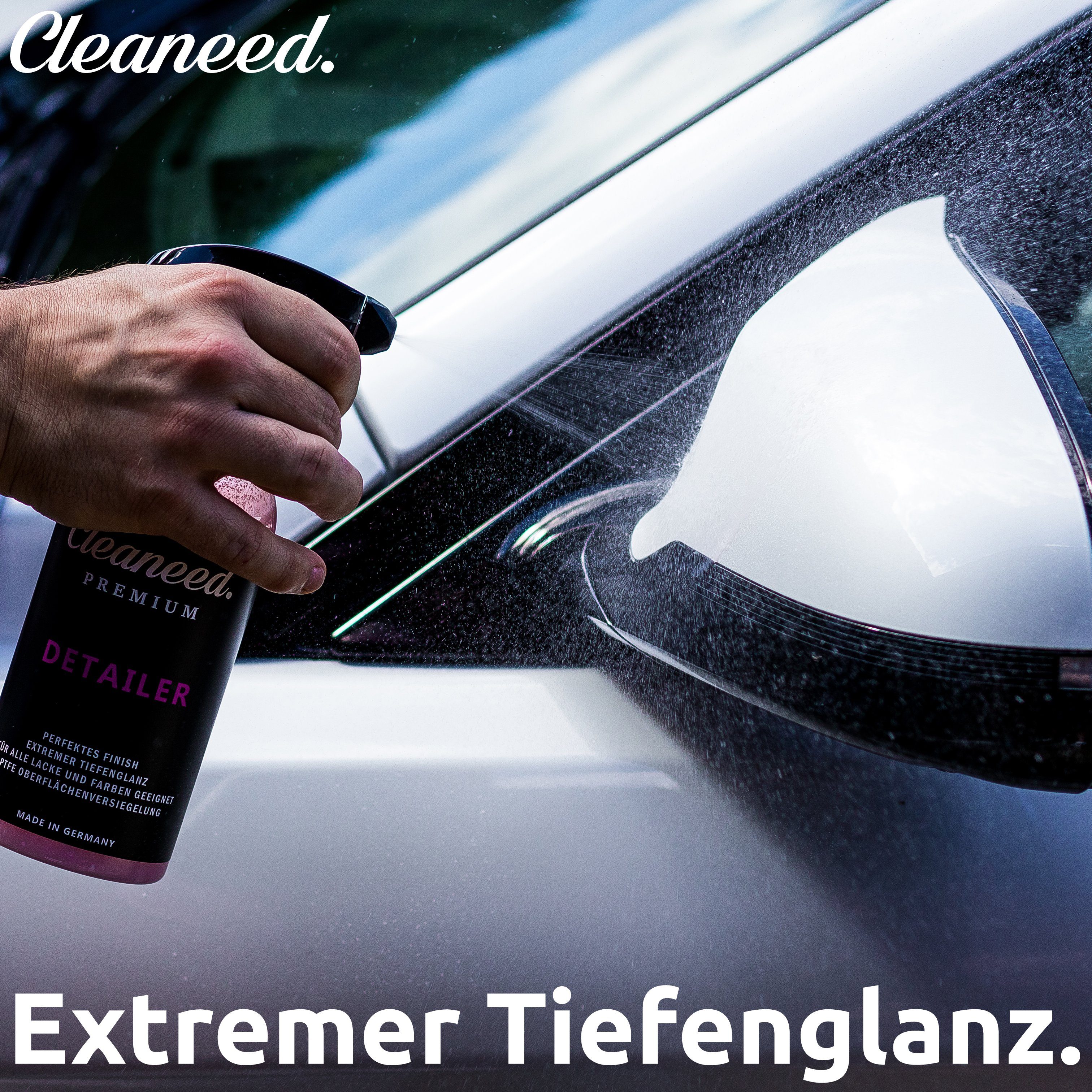 Wax extra Wachs Detailer Carnauba Cleaneed mit Sprühwachs Glanz Premium und starkem in Lackschnellversiegelung zur (Made Trockenwäsche Germany), -