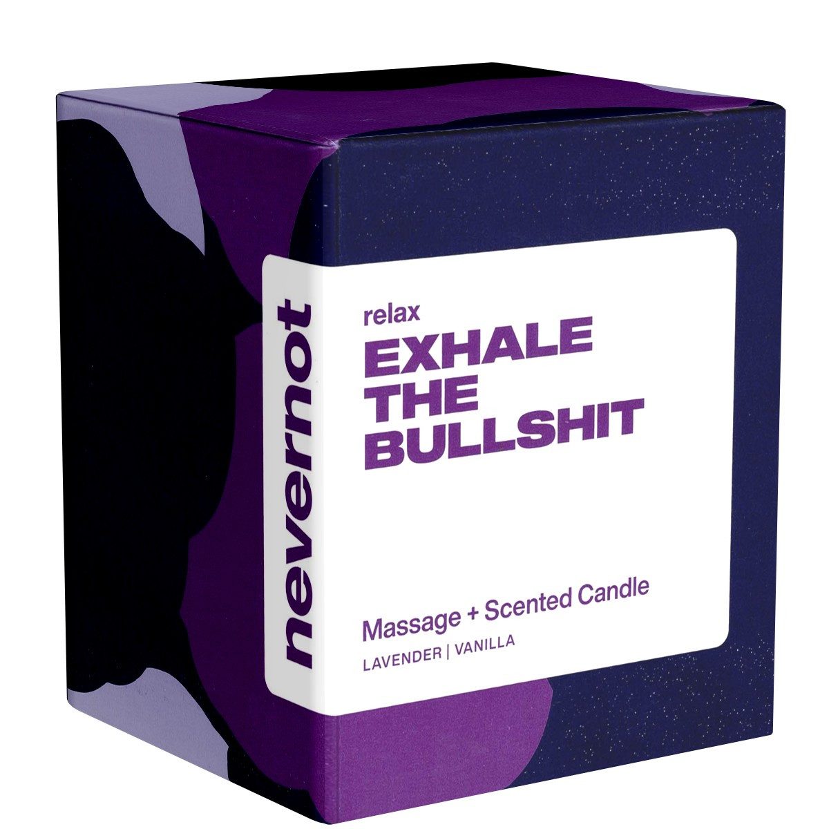 nevernot Massagekerze Relax Kerze mit, 1-tlg., Exhale the Bullshit - entspannende Massagekerze