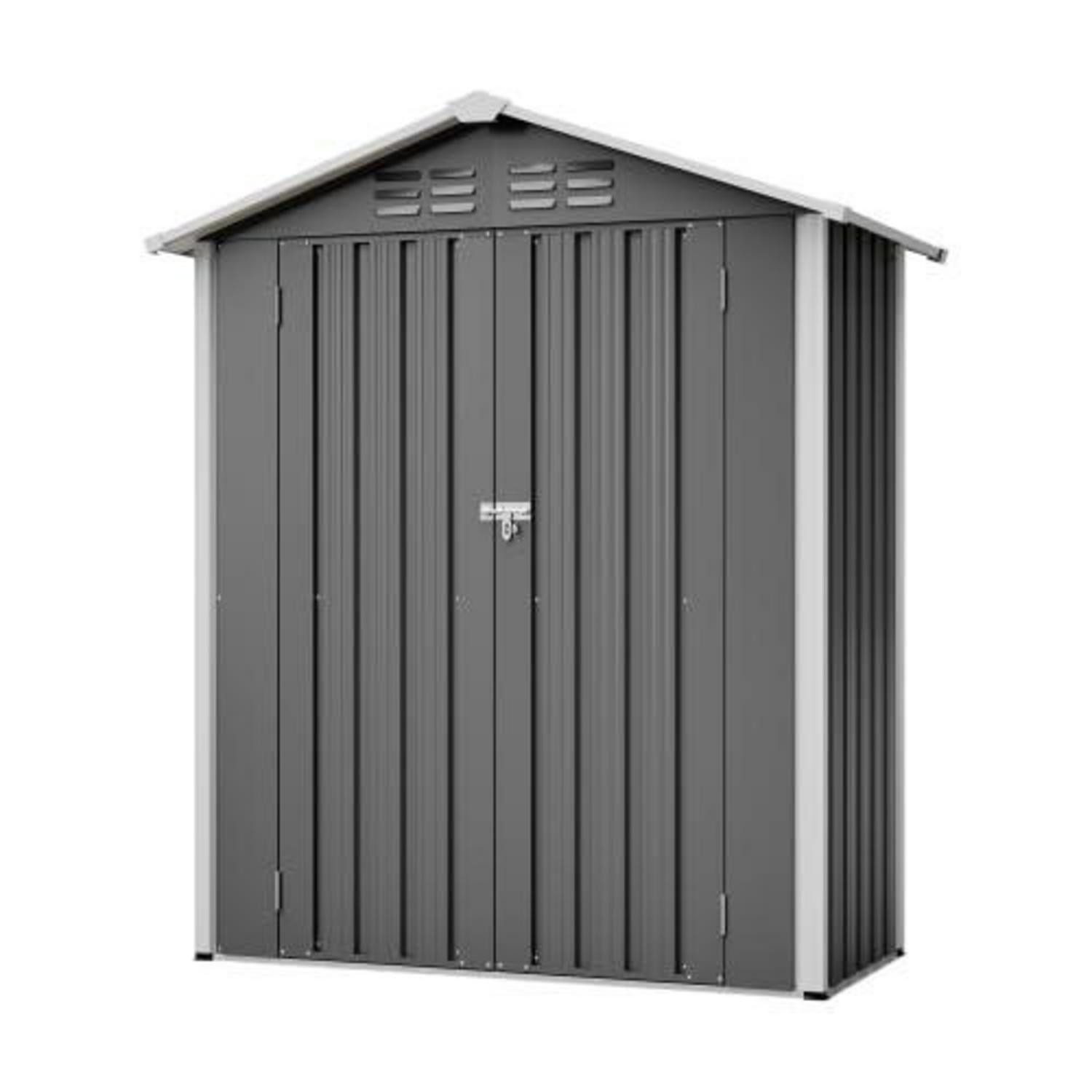 LuxusKollektion Gerätehaus Gartenhaus Kompakt Grau 154x83x180cm, (1 St)