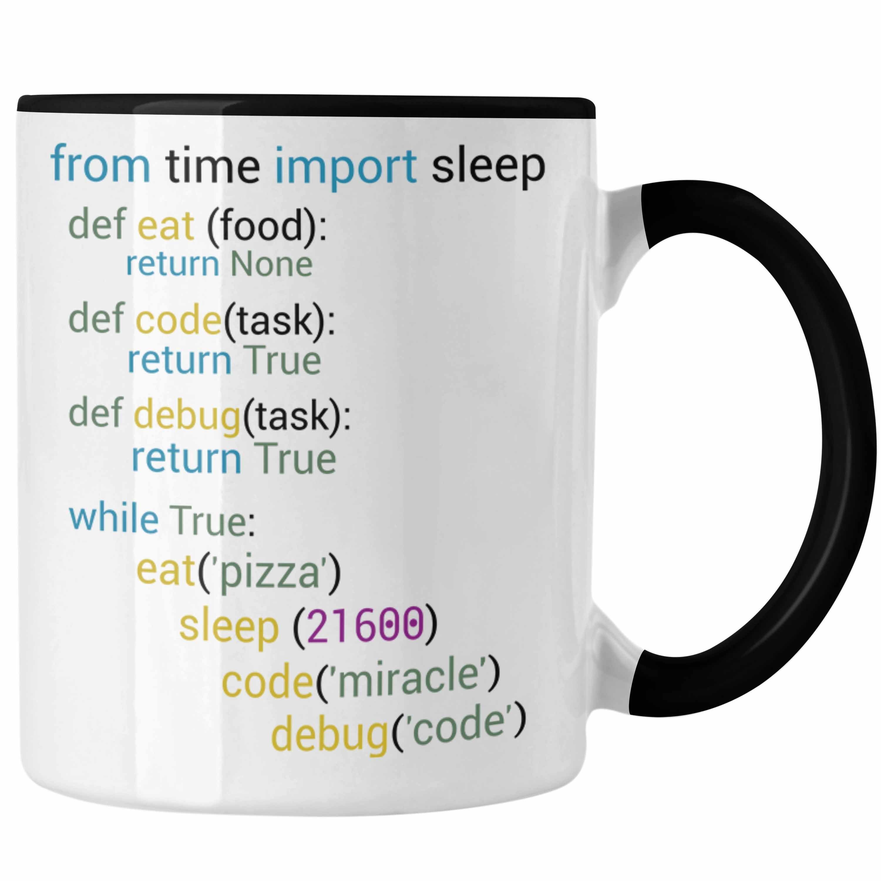 Trendation Tasse Coder Tasse Geschenk für Gesch Softwareentwickler Schwarz Nerds Programmierer