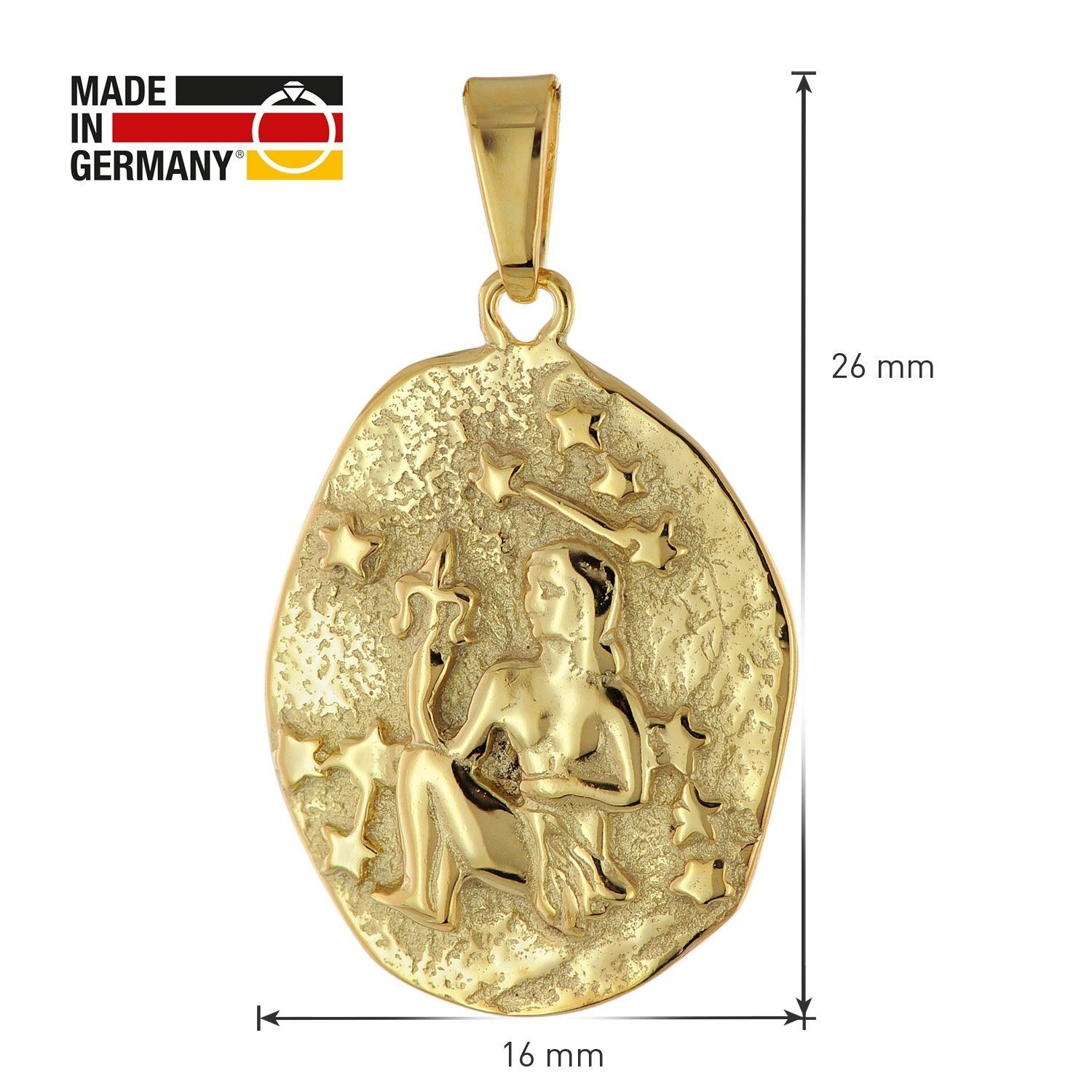trendor Sternzeichenanhänger 333 8K 20 / mm Sternzeichen- Gold Jungfrau