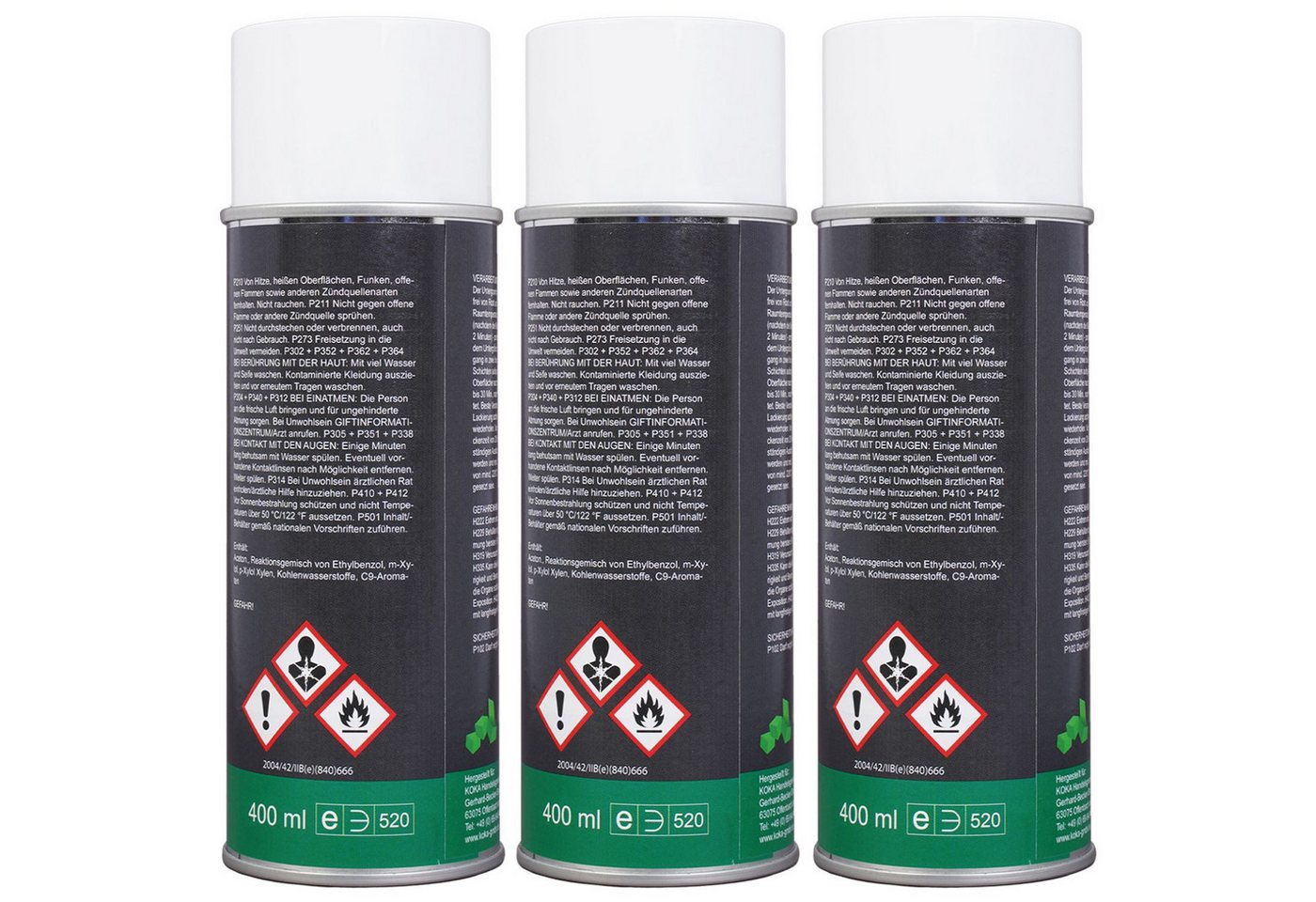 Thumbnail - KOKA Sprühlack 3x Ofenlack 650°C Ofen-Farbe Schwarz Matt, Thermolack Lack-Spray Hitzebeständig für Öfen Kamin Grill Scho...