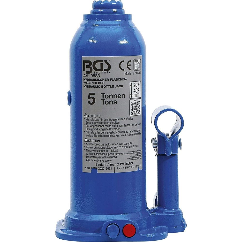 BGS technic BGS 9883 - Flaschen-Wagenheber Hydraulikheber technic - t blau 5 Hydraulischer