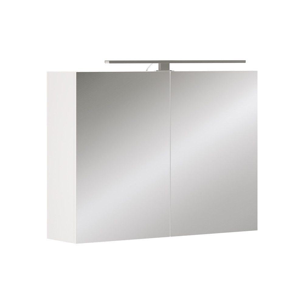 Vicco Badezimmerspiegelschrank Lavio, Weiß, 80 x 60 cm mit LED-Beleuchtung günstig online kaufen
