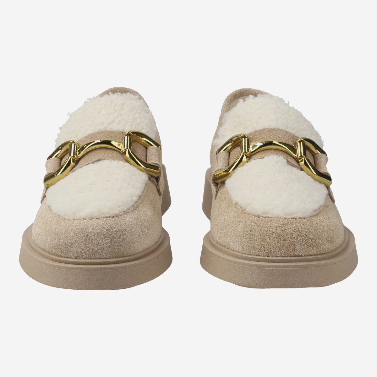 Lüke Schuhe CASSANDRA CAMEL, Slipper & Mokassin in Beige für Damen Slipper