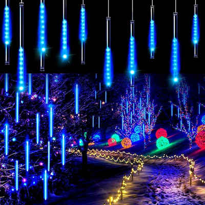 XIIW LED-Lichterschlauch »Meteorschauer Regen Eisregen Schneefall Lichterkette 50cm 8Röhren IP44«, 288-flammig, Fallende Lichter für Außen balkon Garten Weihnachten Dekoration