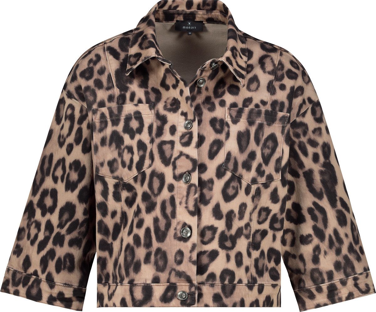 Monari Blusenblazer Jacke cinnamon gemustert günstig online kaufen