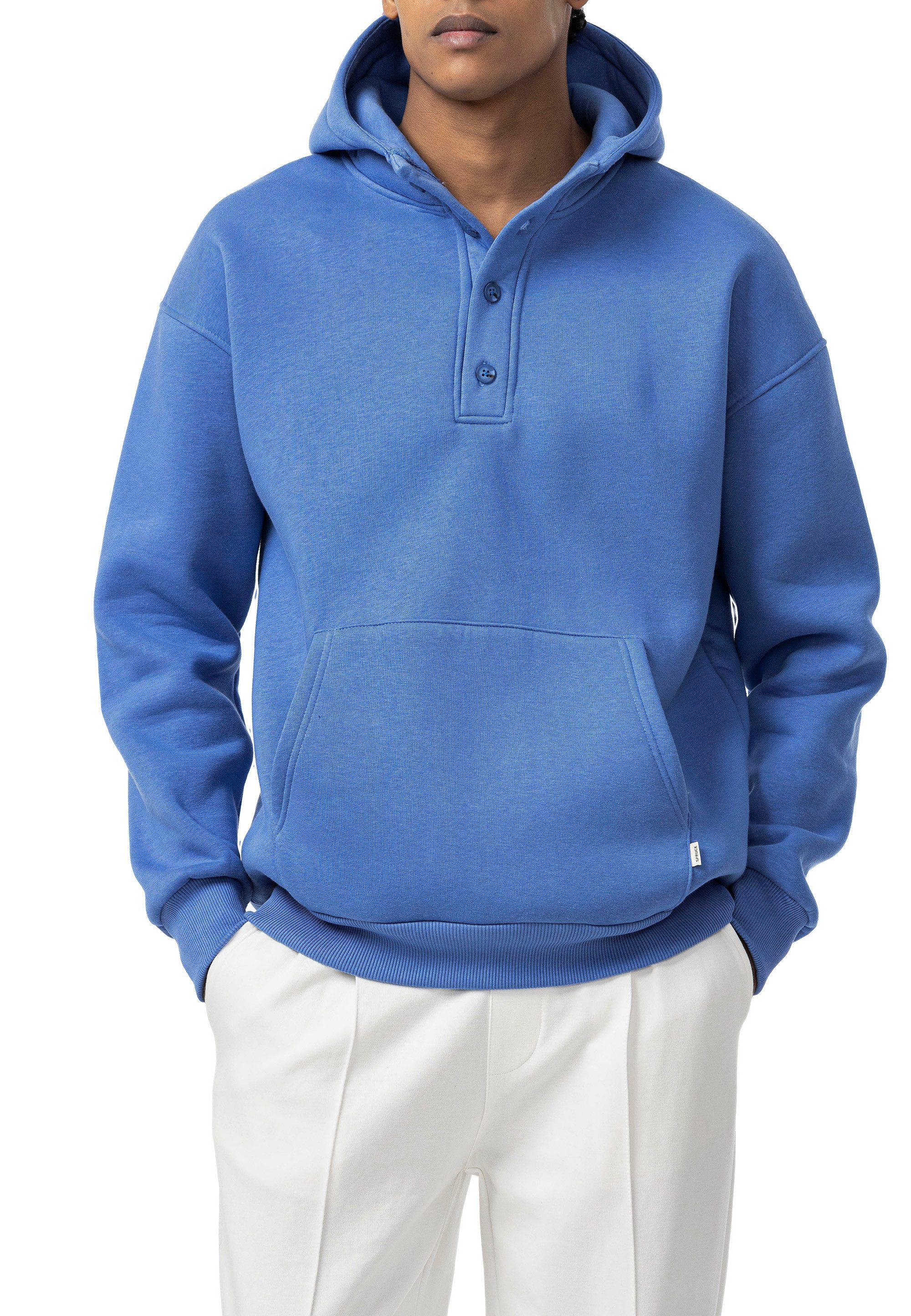 RedBridge Hoodie Oversized mit Knopfleiste und Kängurutasche