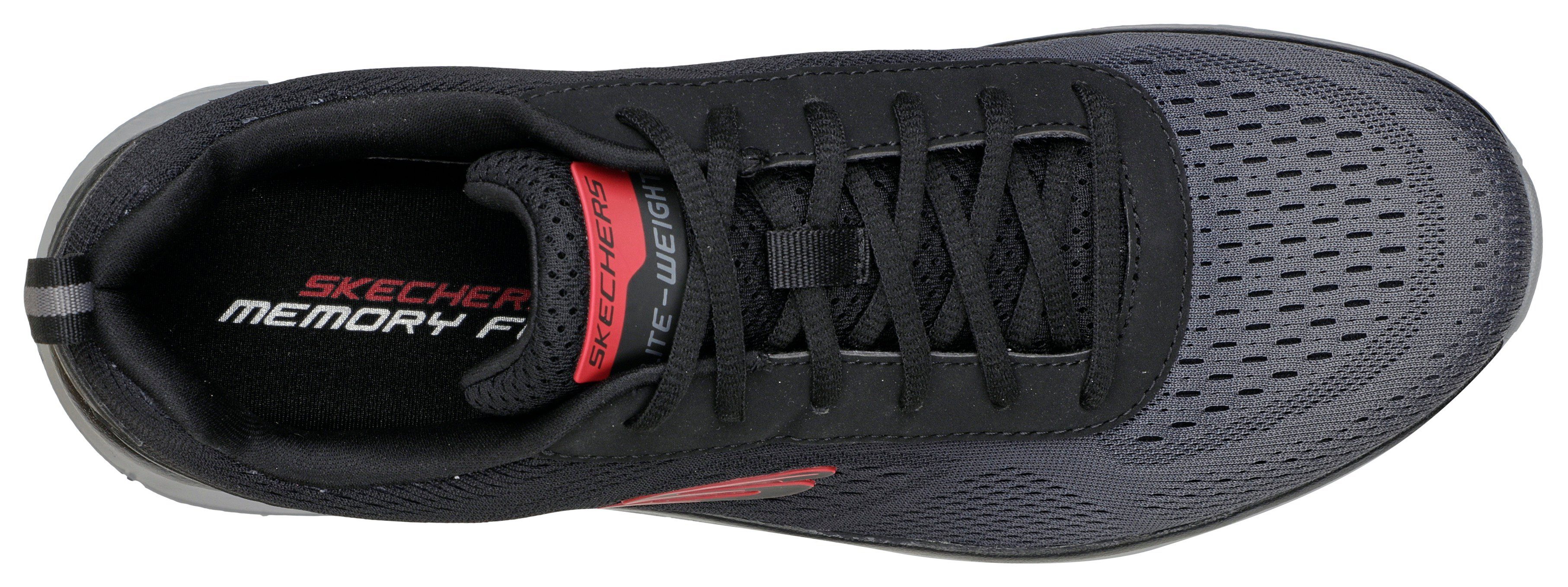 Kontrast-Details dezenten Sneaker Skechers mit TRACK schwarz