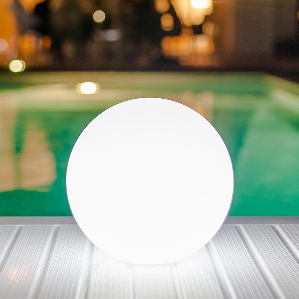 Licht-Trend Gartenleuchte Kabellose LED-Outdoorlampe Pearl mit App-Steuerung Weiß