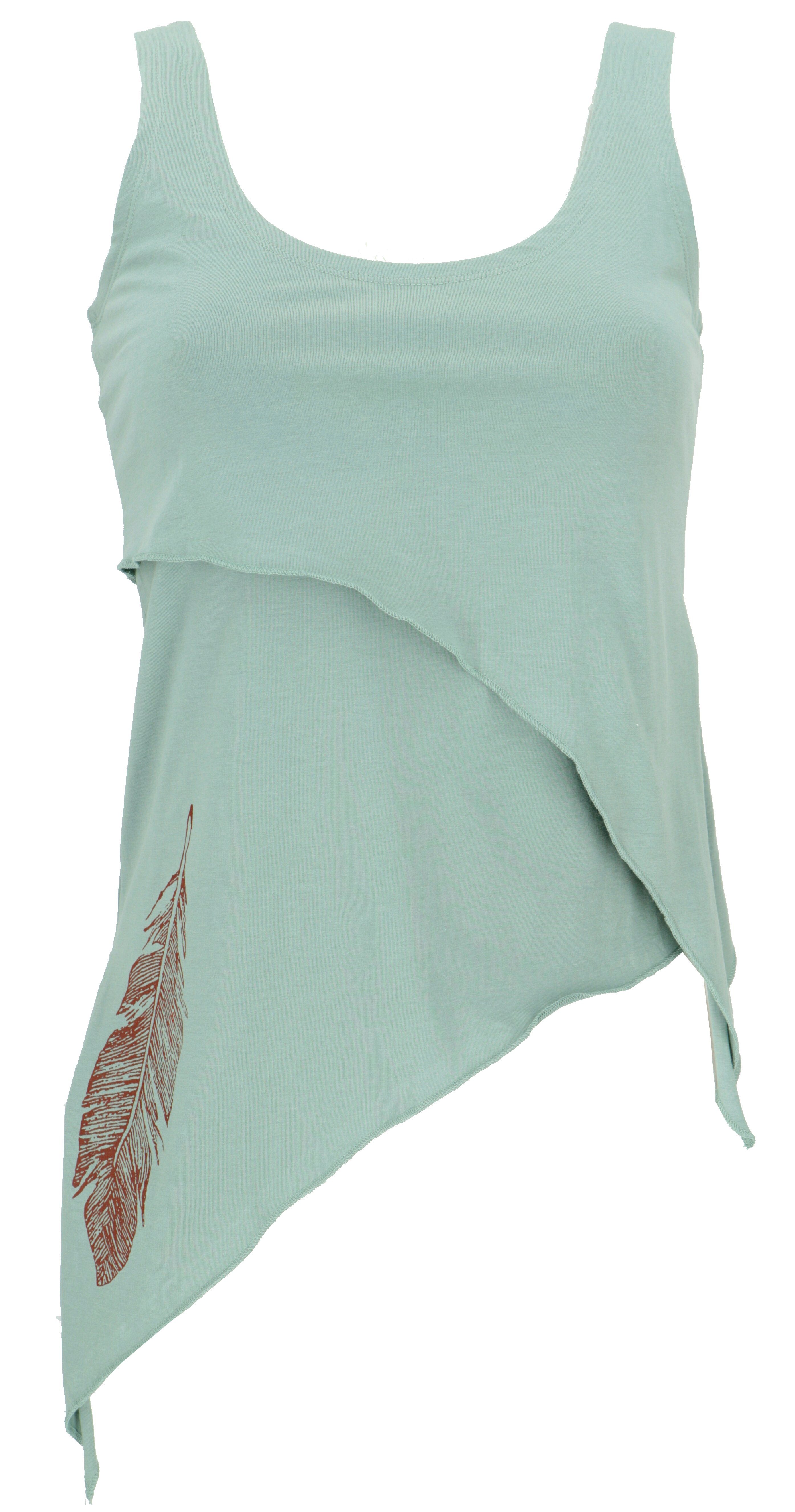 Guru-Shop T-Shirt Festival Elfen Top aus Bio-Baumwolle, Lagentop,.. Ethno Style, alternative Bekleidung, Festival