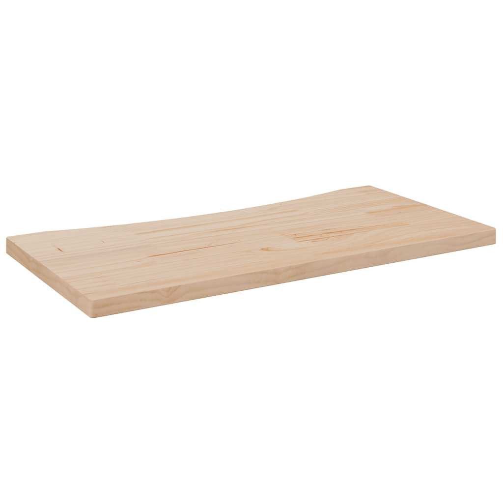 furnicato Schreibtischplatte Tischplatte aus massivem Kiefernholz 80 x 40 x 2,5 cm natur (1 St), Handgefertigte Schreibtischplatte mit lebendiger Kante für Büros
