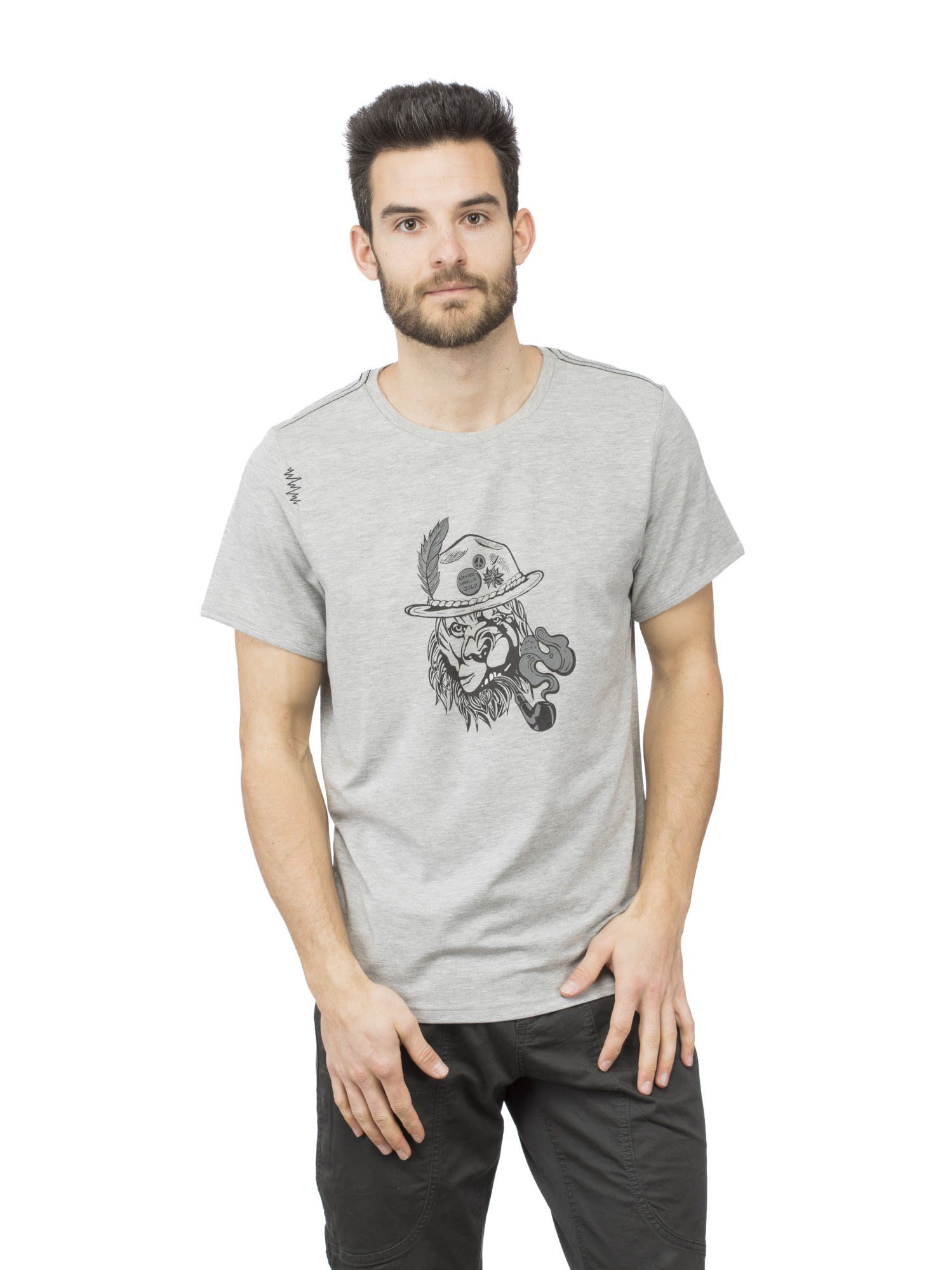Lion Grey - Melange T-Shirt T-shirt M Chillaz Herren Chillaz Kurzarm-Shirt