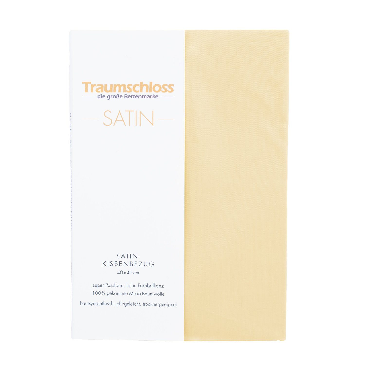 Traumschloss Kissenbezug Mako-Satin, (1 Stück), 100% Mako-Baumwolle, mit Reißverschluss