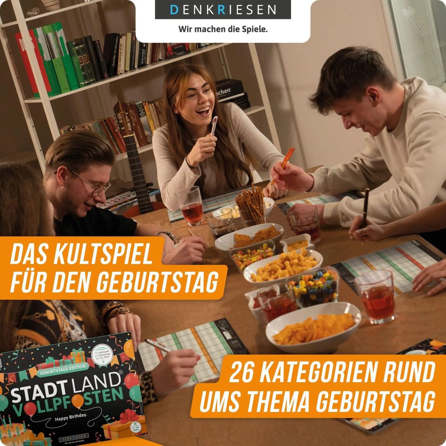 Denkriesen Spiel DENKRIESEN - STADT LAND VOLLPFOSTEN® - GEBURTSTAGS EDITION - "Happy...