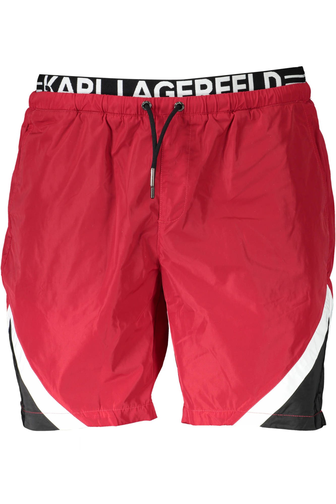 KARL LAGERFELD Badeshorts Herren Bade-Boxershorts rot: Kontrastdetails & Komfort mit Stil