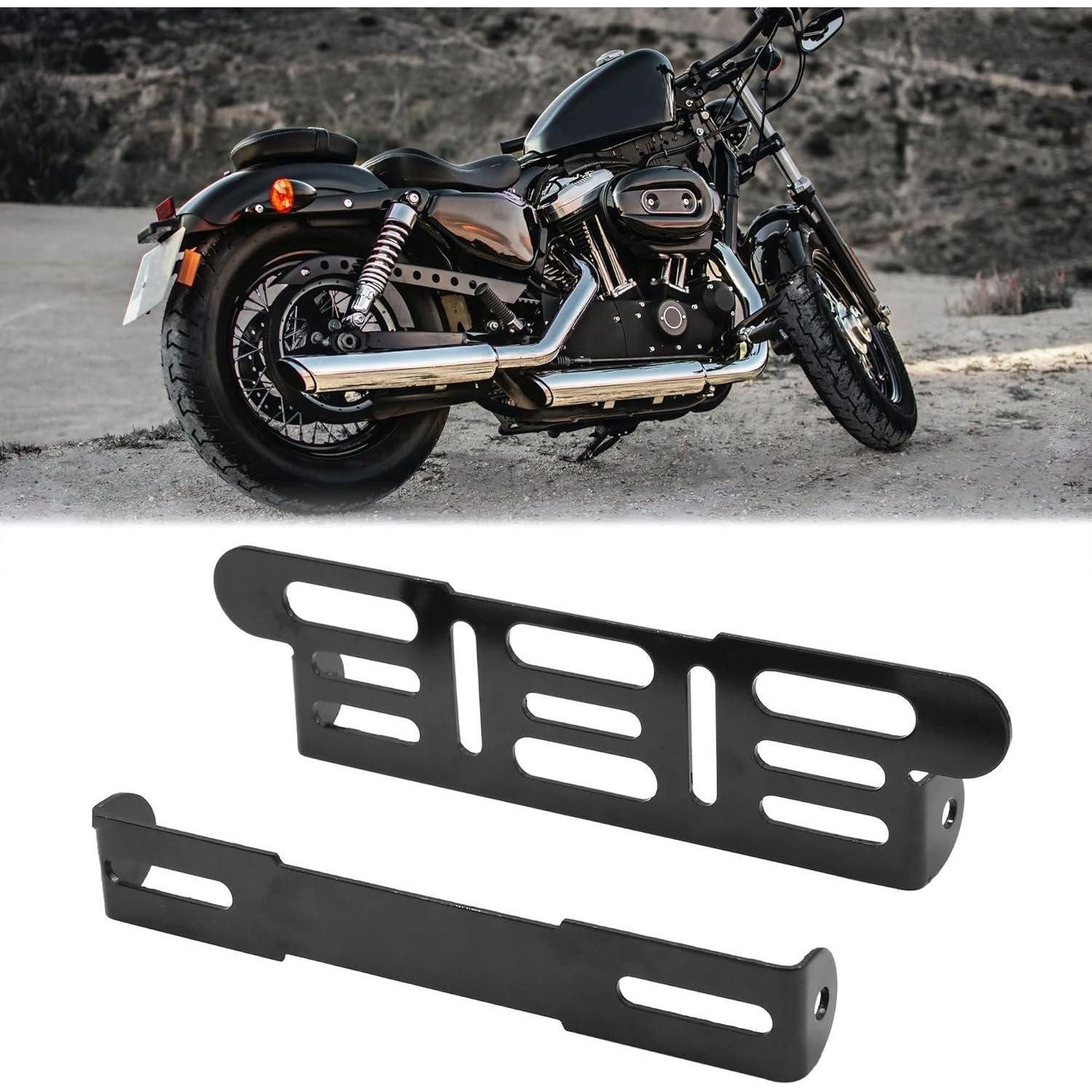 LuxusKollektion Kennzeichenhalter Kennzeichenhalter Motorrad verstellbar universal Metall schwarz