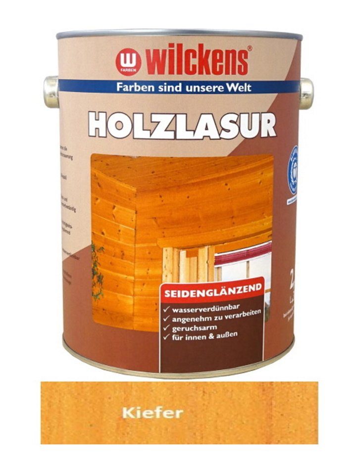 Wilckens Farben Holzlasur Kiefer Lasur 2,5 Liter Seidenglänzend