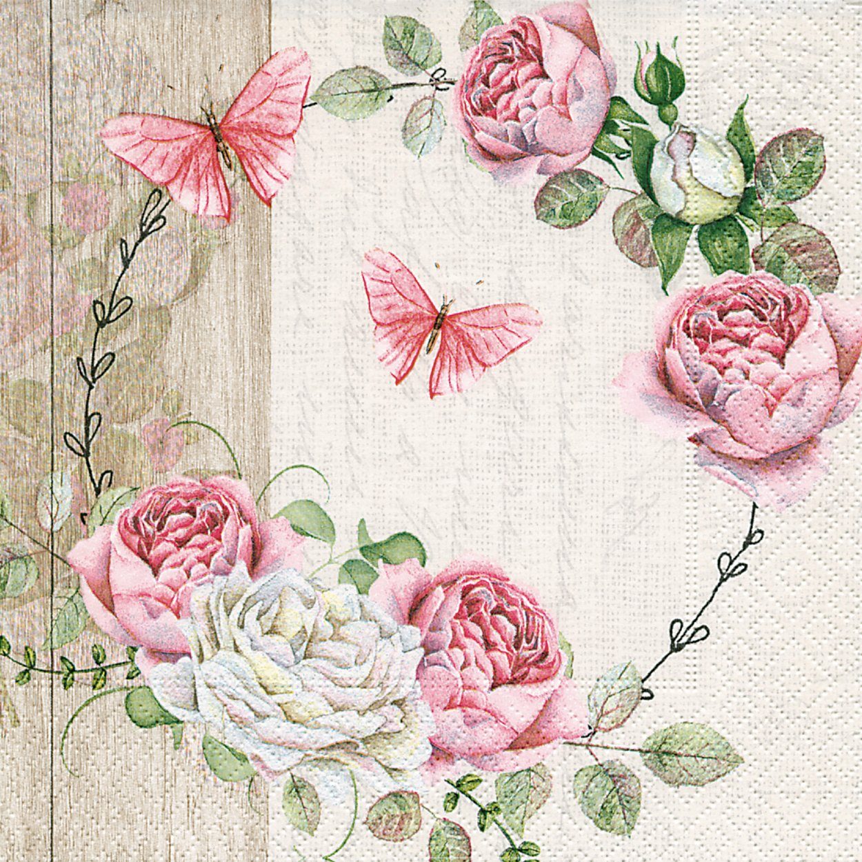 Serviettenshop Papierserviette 20 Серветки Roundel of Roses 33x33cm, (20 St)