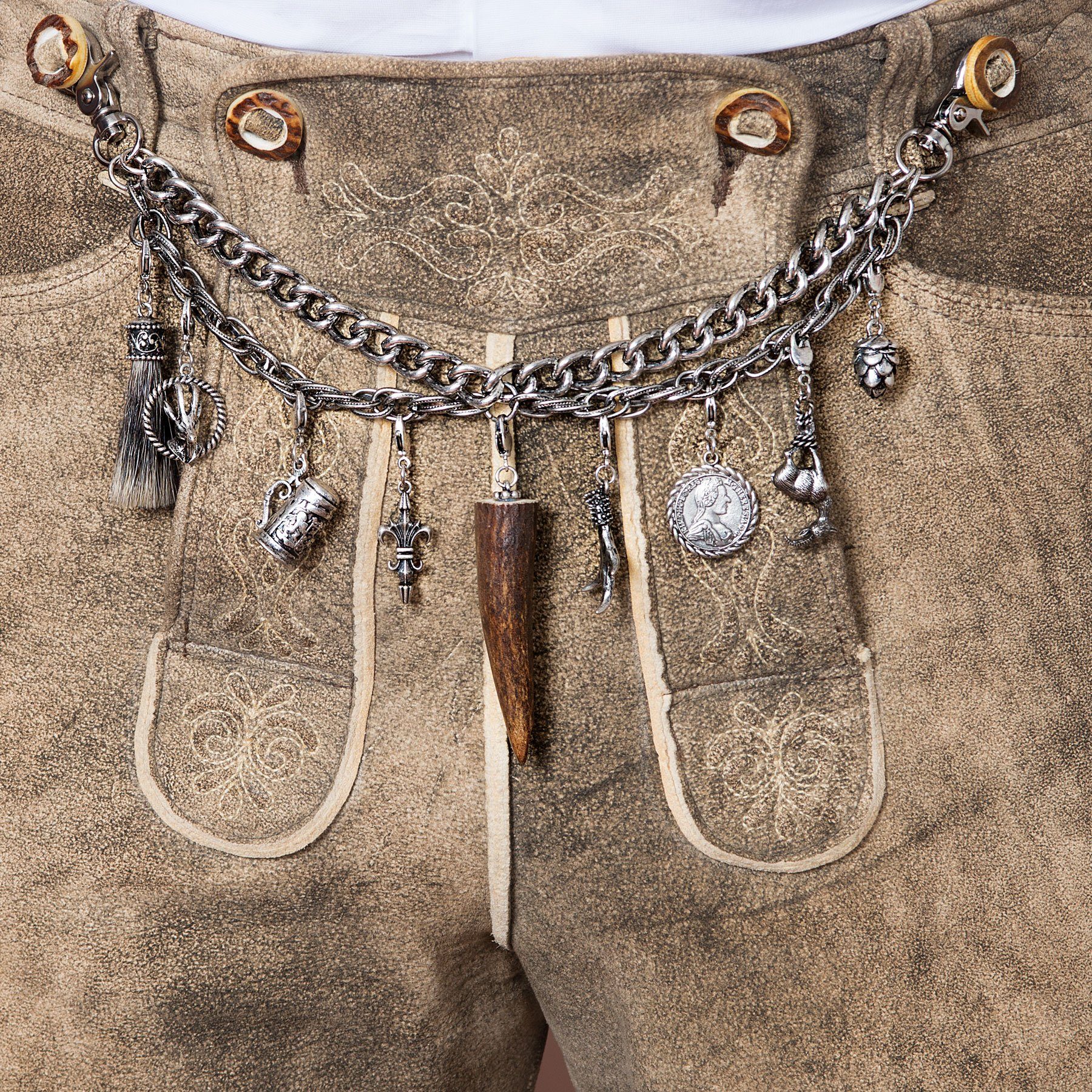 Moschen-Bayern Trachtenlederhose Charivari Herren Kette Schmuck günstig online kaufen