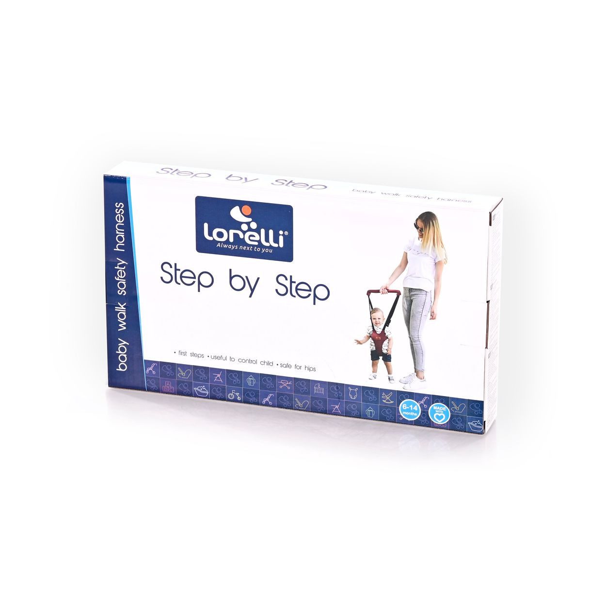 Lorelli Kinderlaufgurt Step by Step Kinder-Sicherheitsgurt, verstellbarer Gurt Laufleine Lauflernhilfe