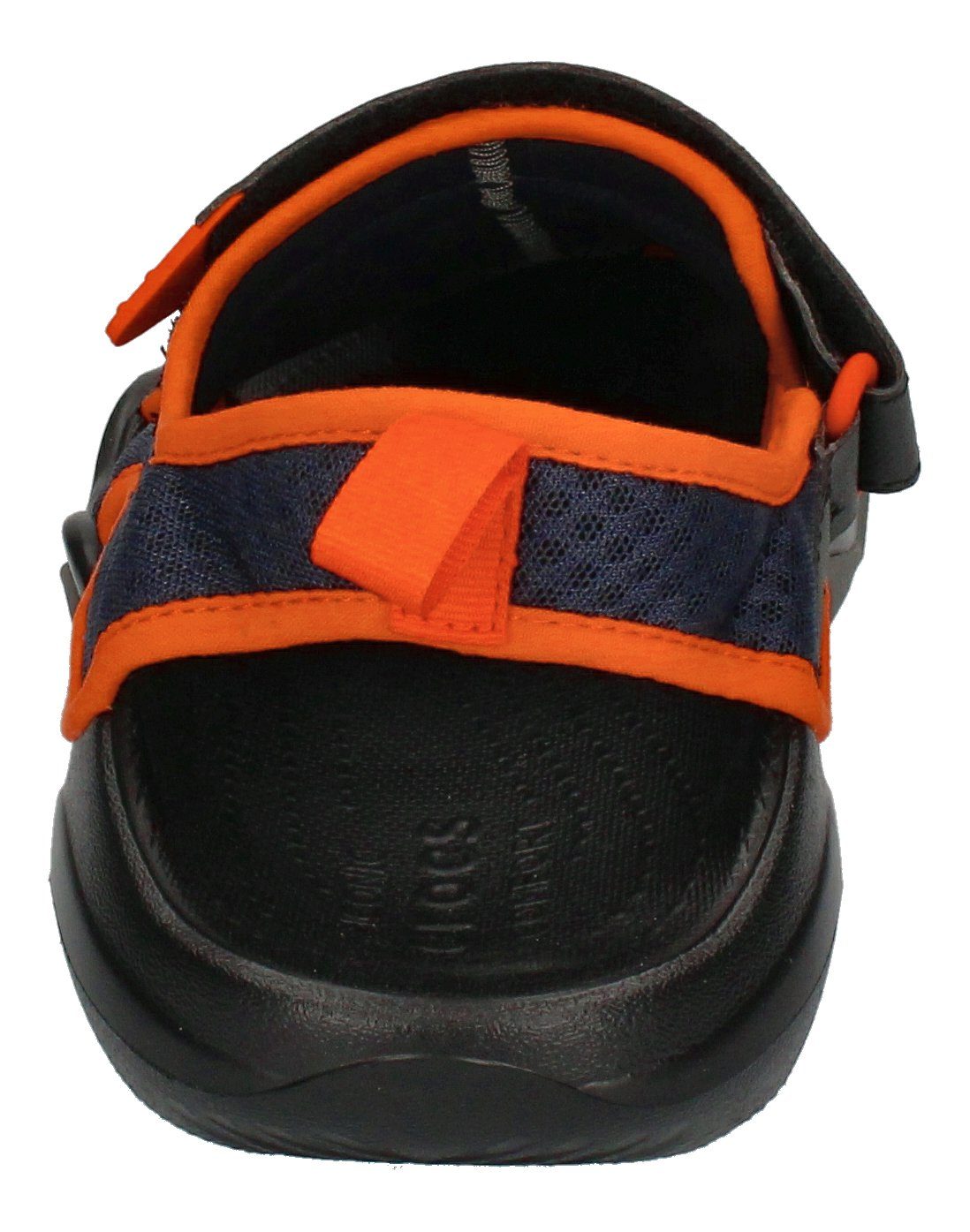 Schuhe Sandalen Crocs SWIFTWATER MESH DECK SANDAL Plateausandale Blau Navy Tangerine 4v9