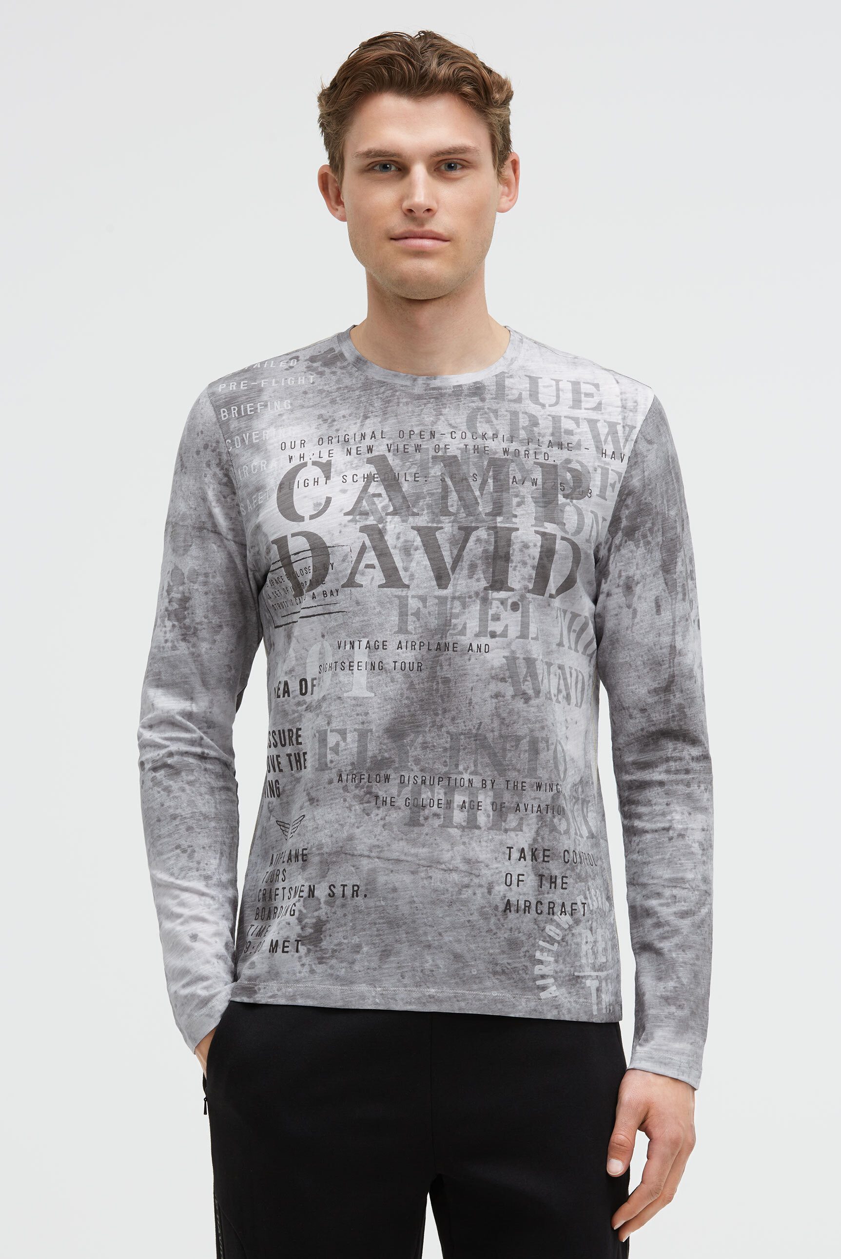 CAMP DAVID Langarmshirt aus Baumwolle günstig online kaufen