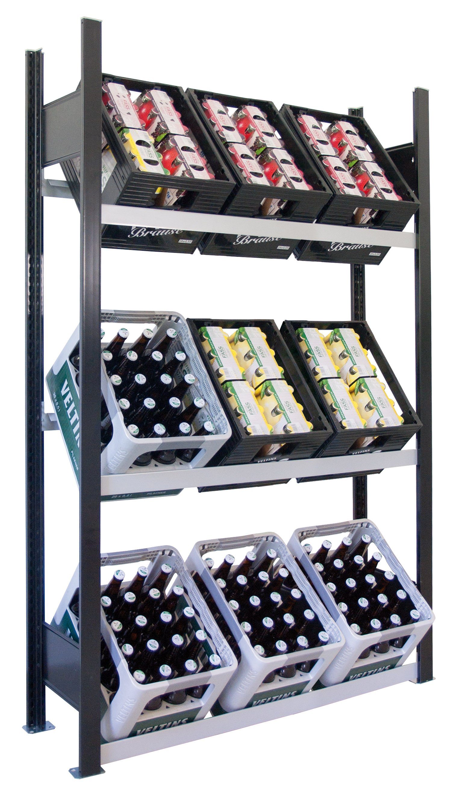 SCHULTE Regalwelt Standregal Getränkekistenregal für bis zu 12 Kisten, 180x130x30 cm (HxBxT)