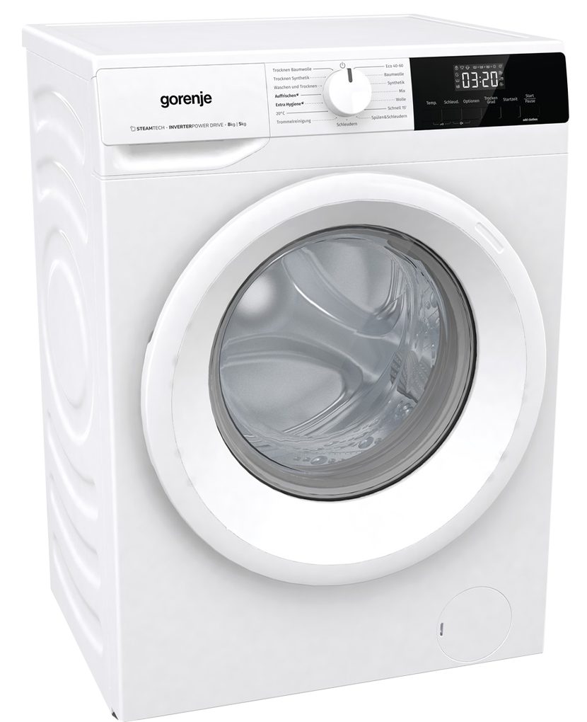 GORENJE Waschtrockner W3D2A854ADPS/DE, 8,00 kg, 5,00 kg, 1400 U/min, 15 Programme, AquaStop, Kindersicherung