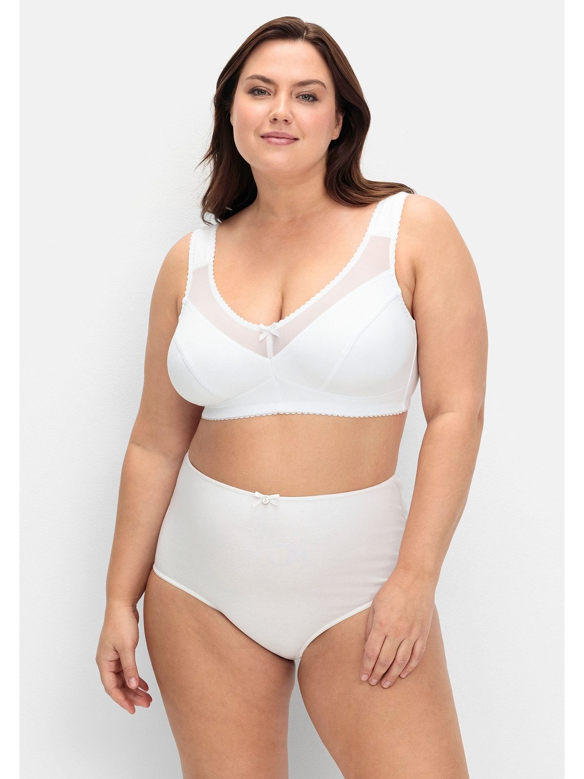 Sheego Entlastungs-BH Große Größen ohne Bügel, mit Mesh-Einsätzen