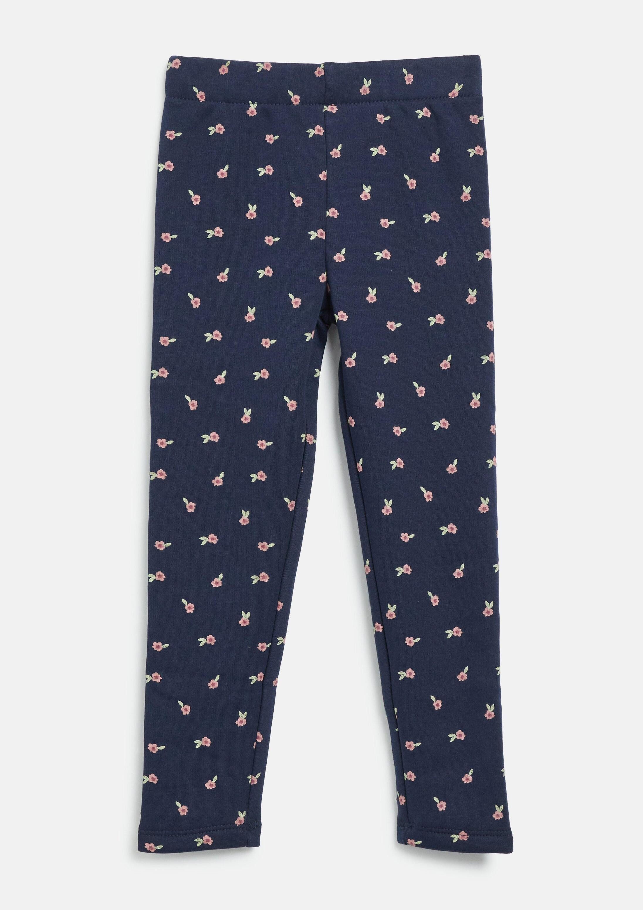 s.Oliver Leggings Leggings Thermofleece-Leggings mit Blumenmuster