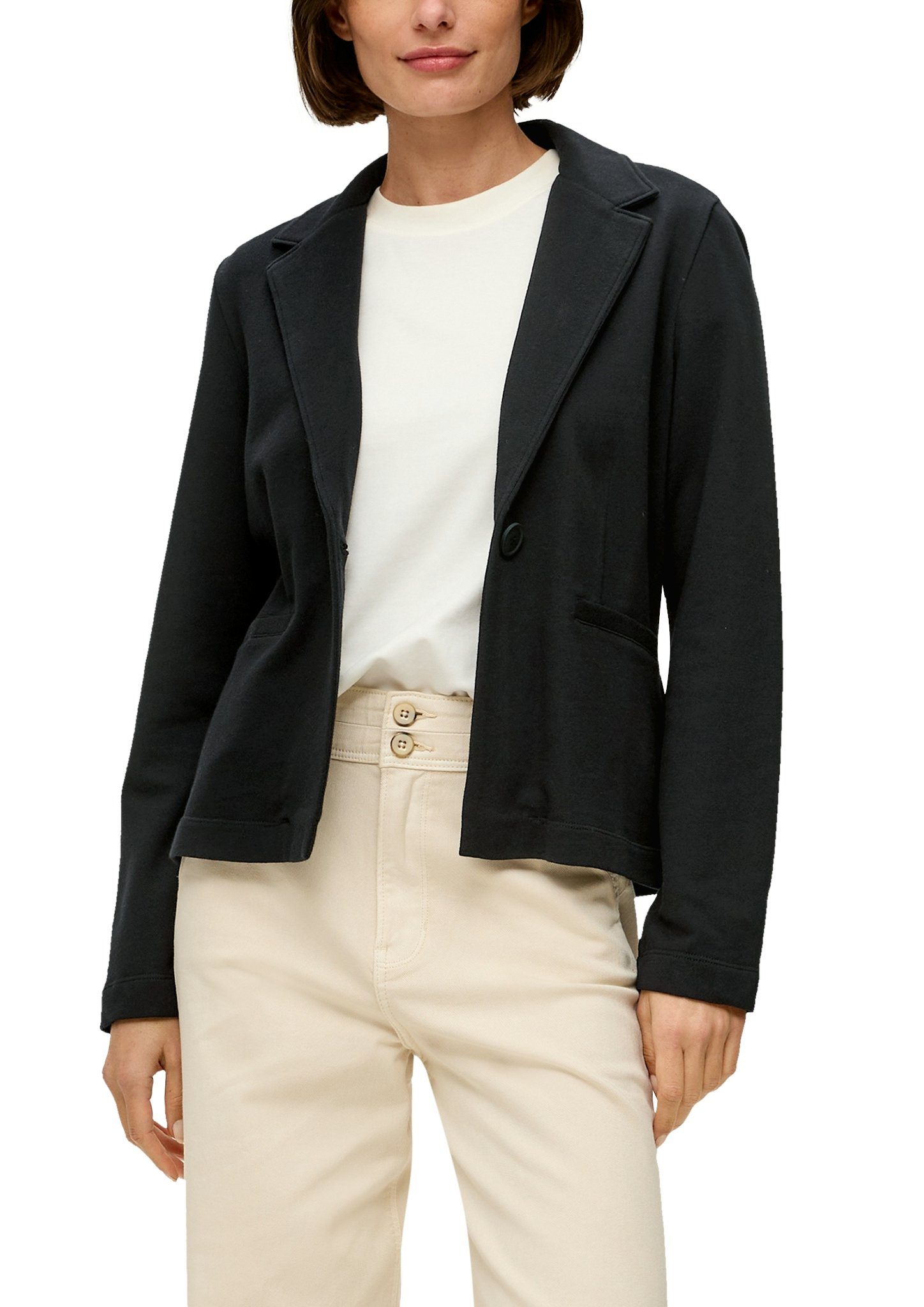 S.Oliver Sweat Blazer 3/4 Arm - Bequemer Blazer Für Damen