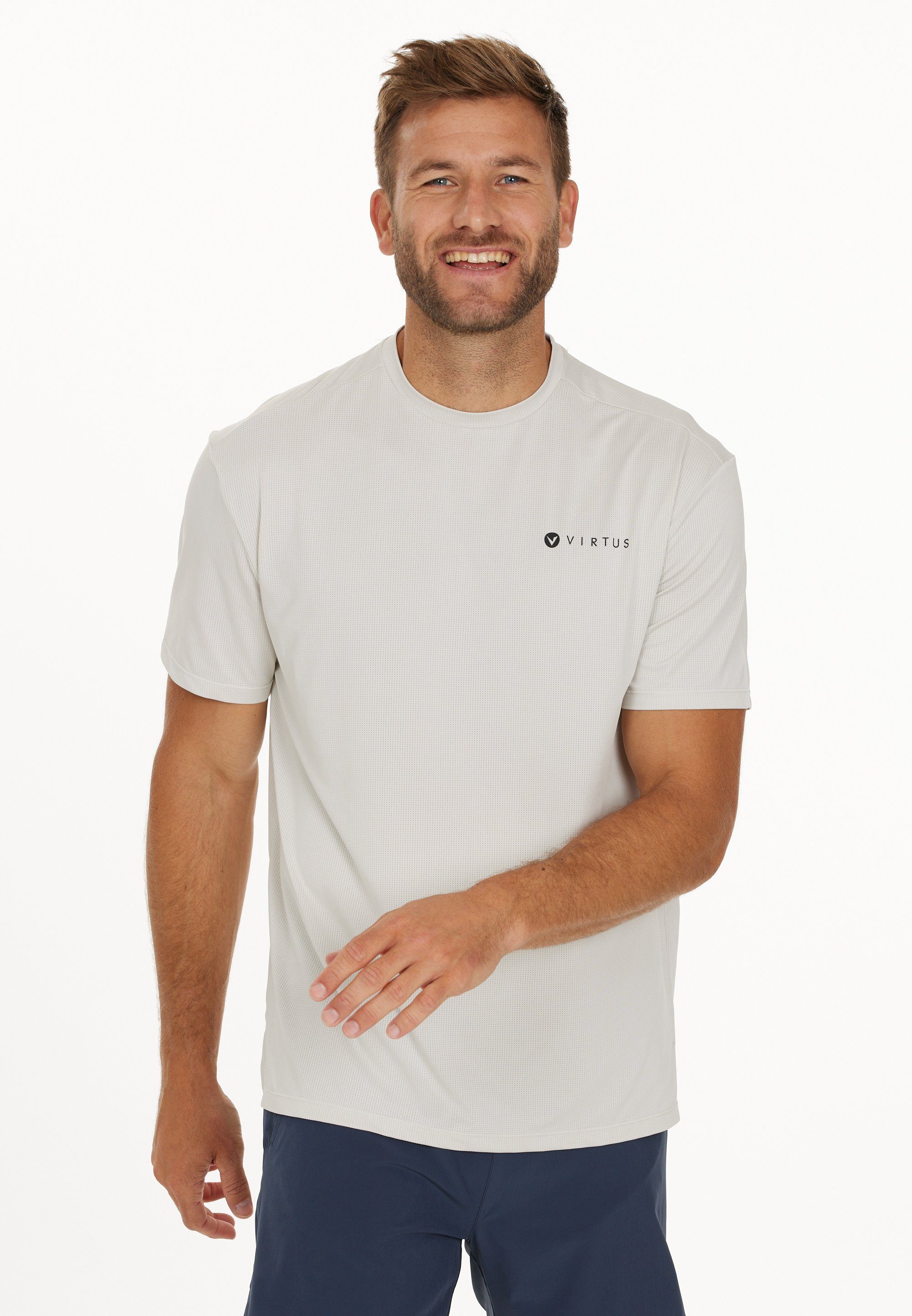 T-Shirt Easton mit Virtus feuchtigkeitsregulierender offwhite Funktion (1-tlg)