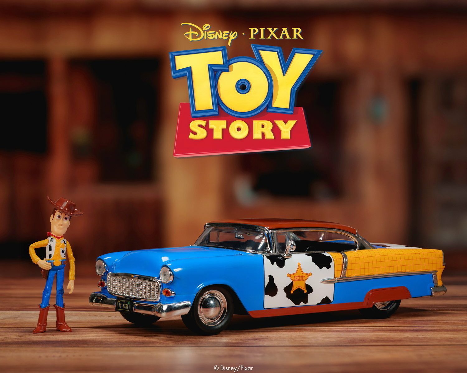 JADA Modellauto Modellauto Toy Story Woody 1955 Chevrolet 1:24 9337430314R00