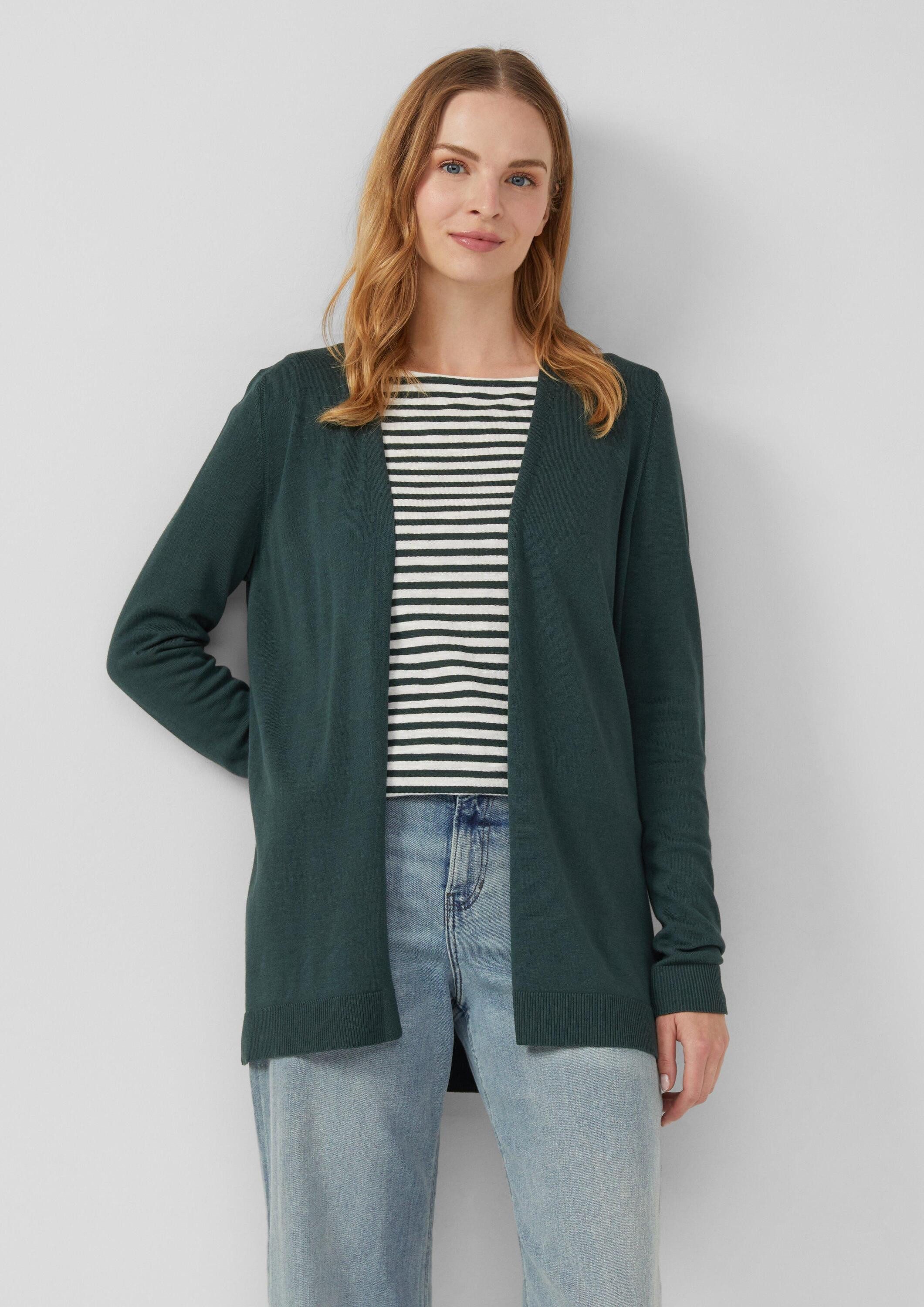 s.Oliver Cardigan Strickjacke Cardigan aus Viskose-Baumwoll-Mix (1-tlg)