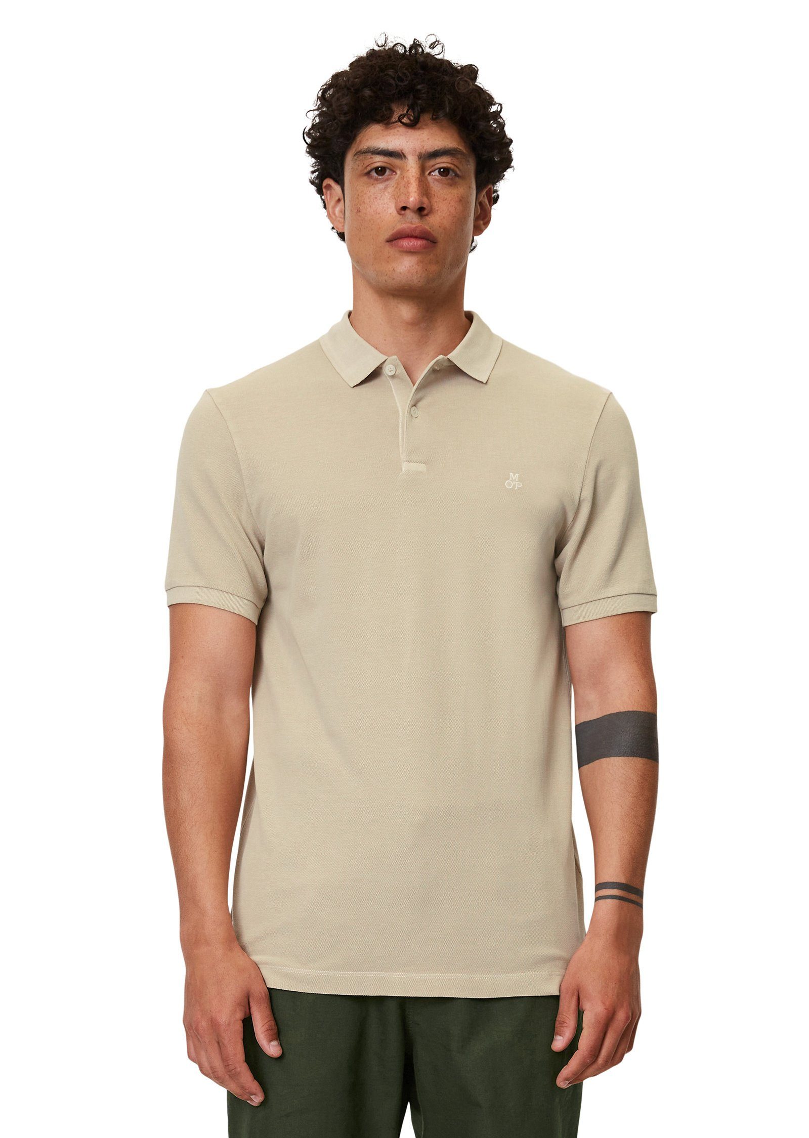 Marc O'Polo Poloshirt aus Organic Cotton-Stretch weiß | Poloshirts