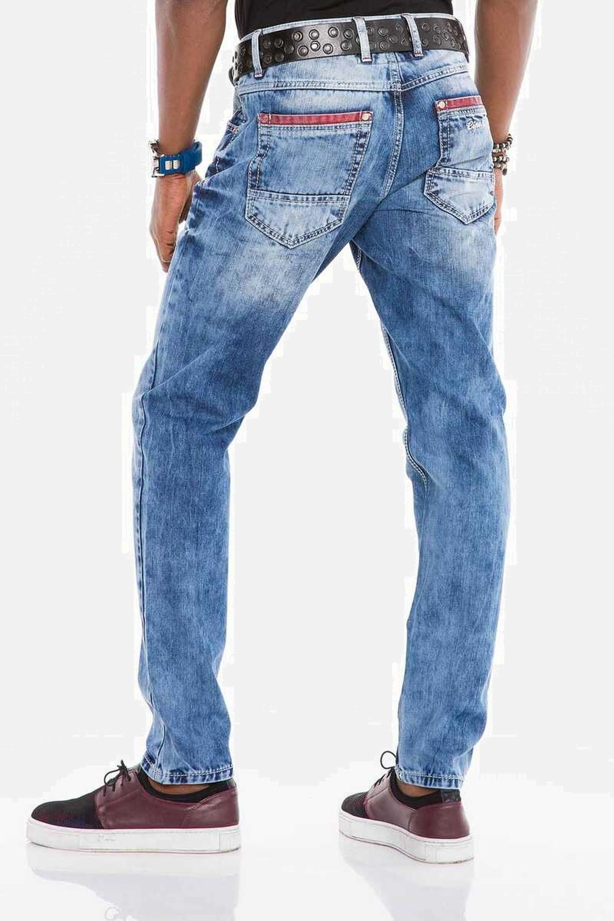 Cipo & Baxx Röhrenjeans Jeans im Used-Look, CD-520