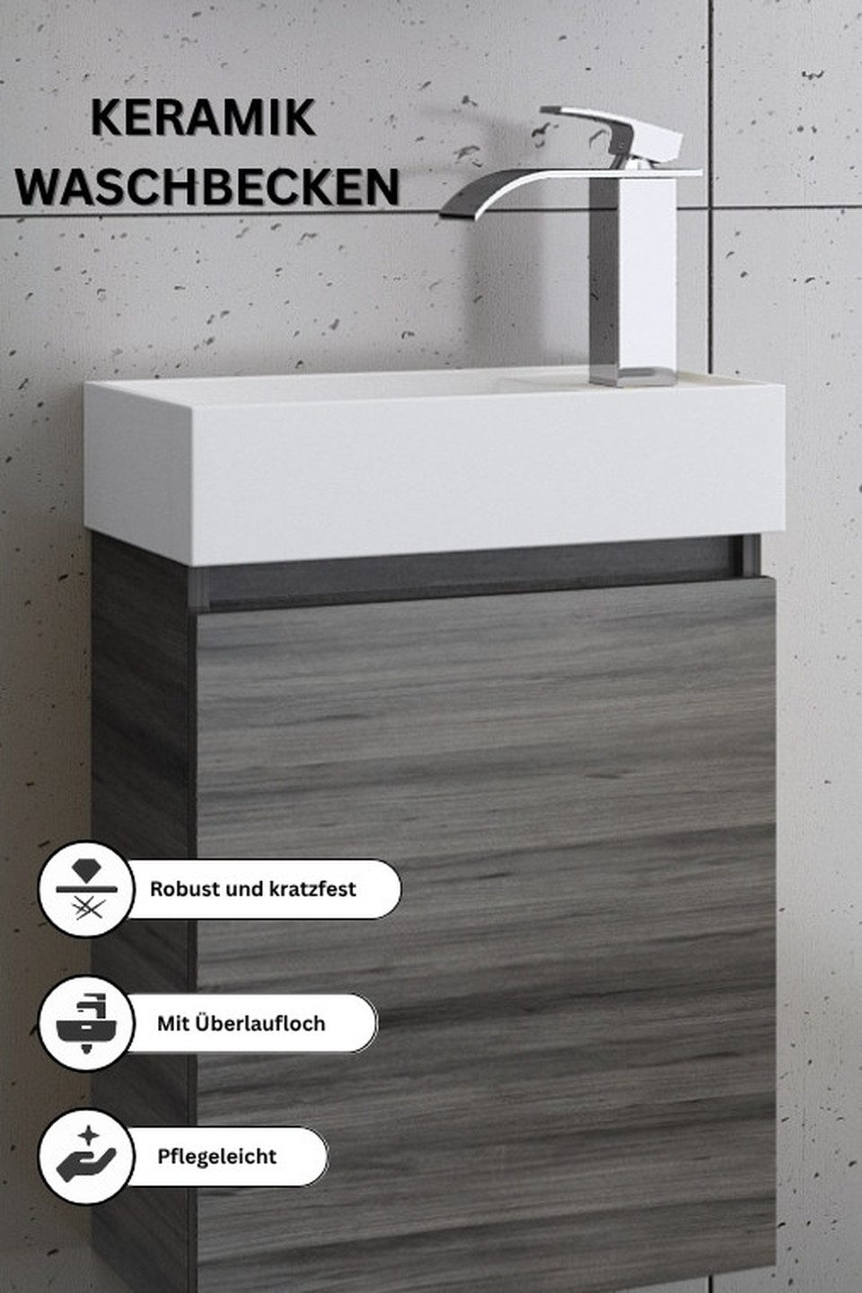 Faizee Home Badmöbel-Set Bademöbel 40 cm Badeschrank Waschtisch Unterschran günstig online kaufen