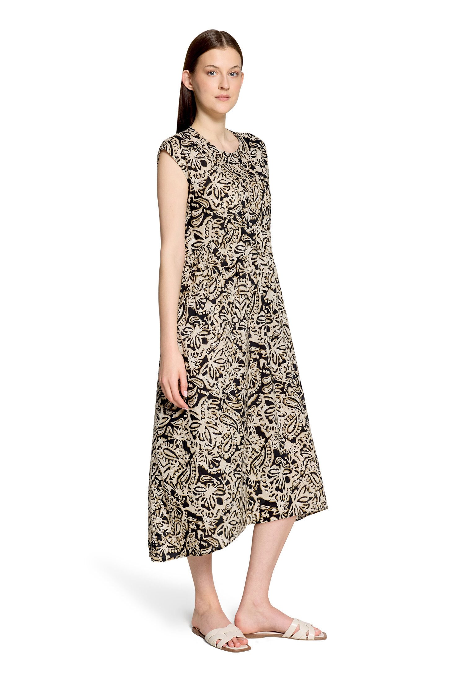 Cartoon Midikleid Damen mit Muster