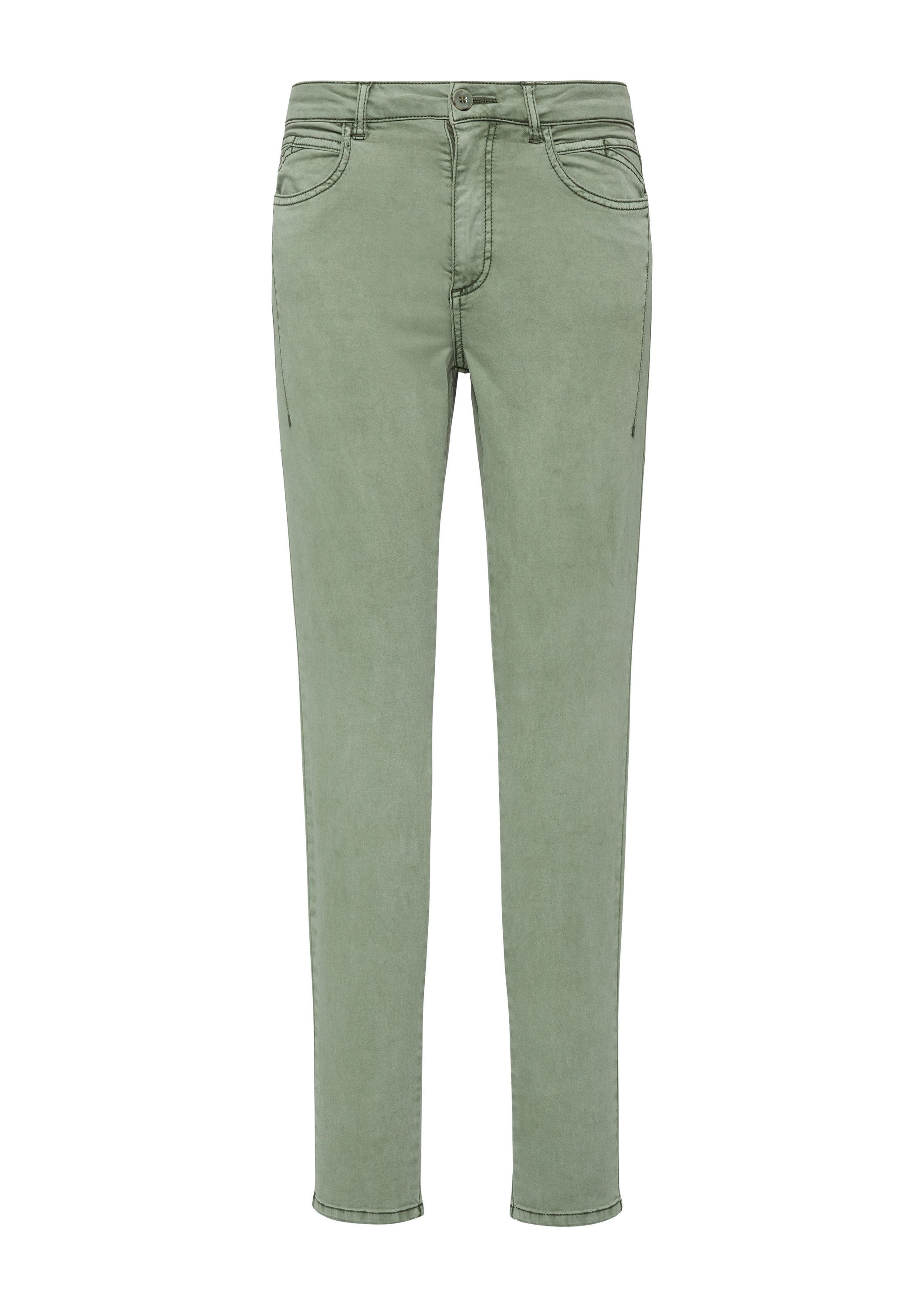 s.Oliver Chinos Hose Gewaschene Hose im Slim Fit aus Baumwollsatin günstig online kaufen