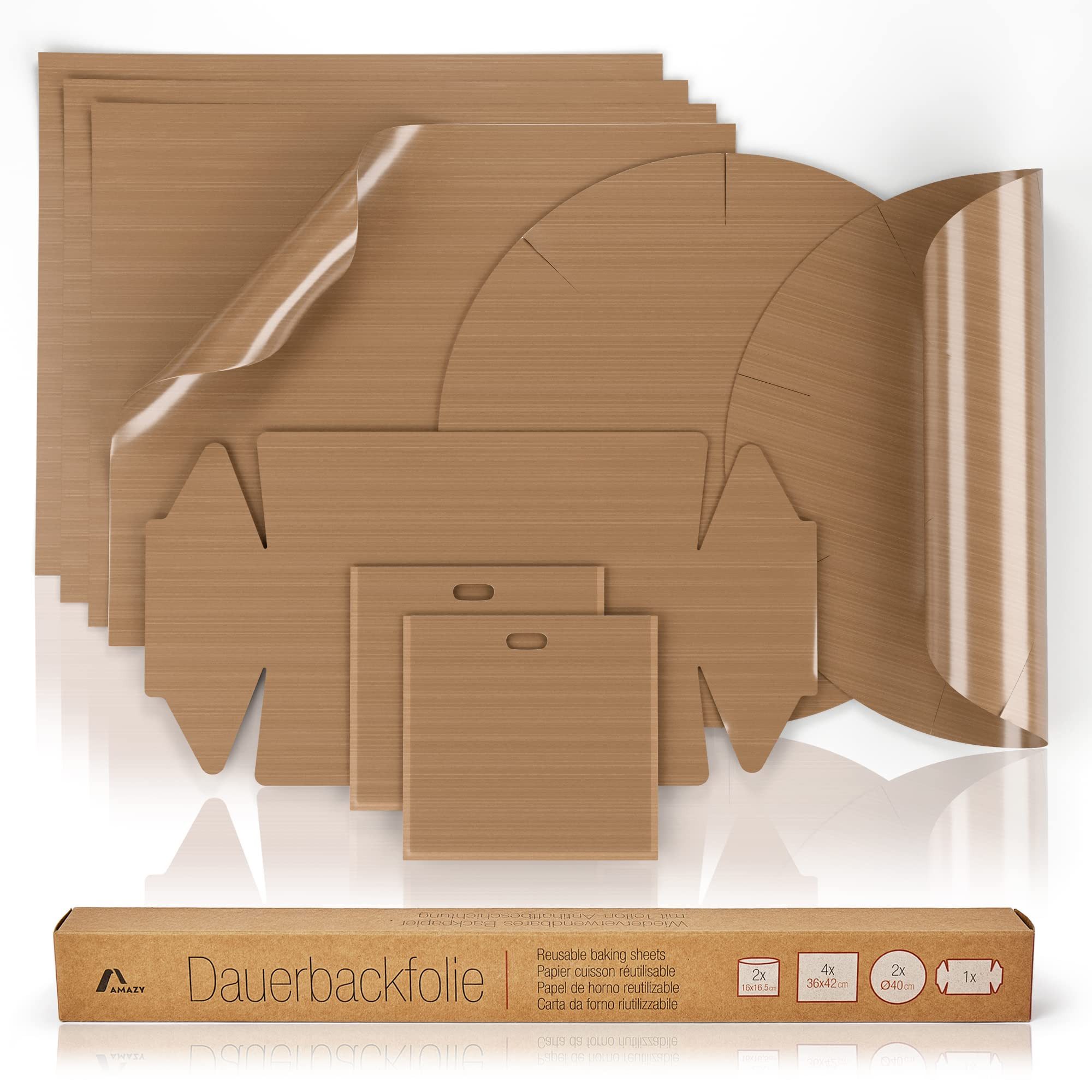 Amazy Druckerpapier Amazy Dauerbackfolie 9er-Set wiederverwendbar antihaft hitzebeständig