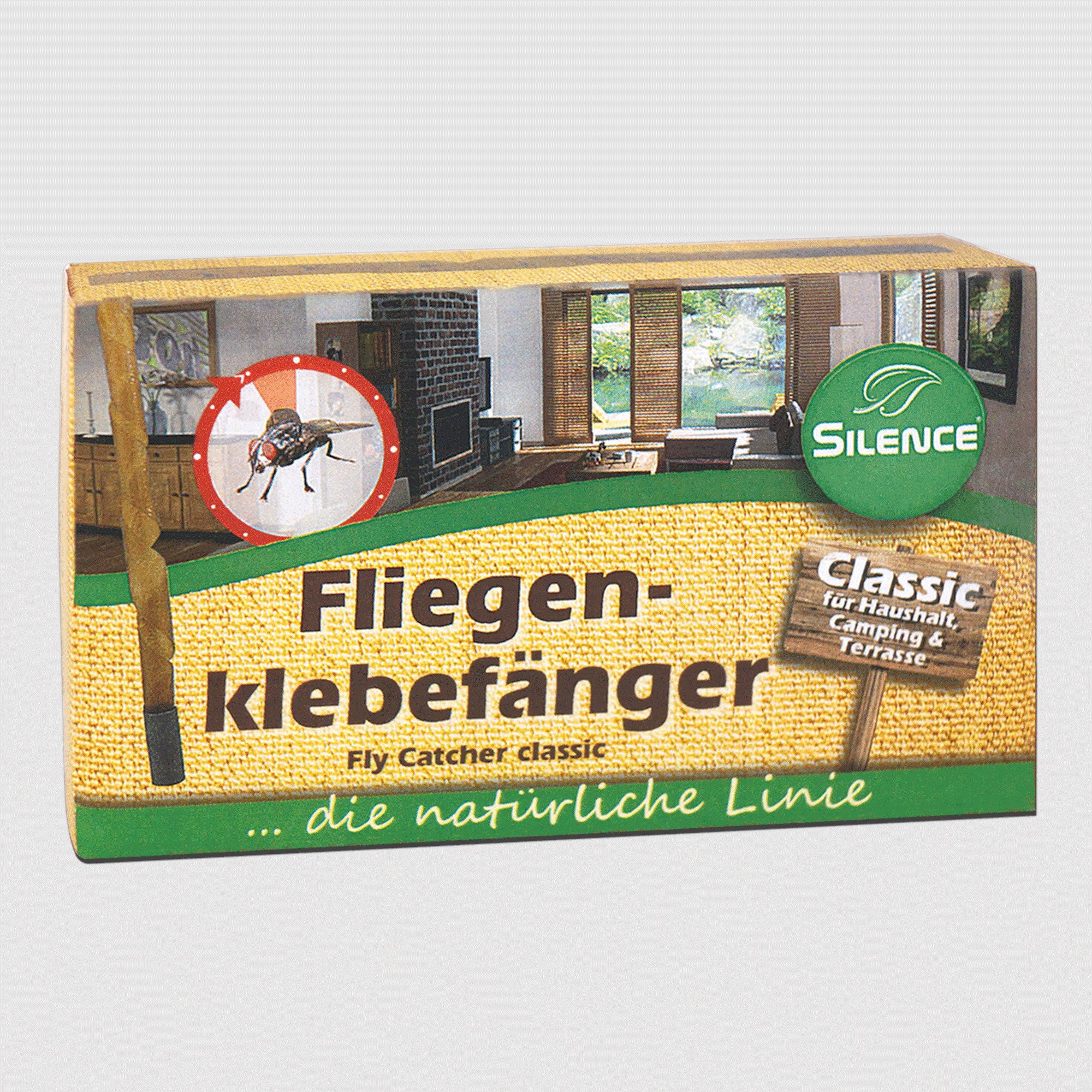 Insektenfalle Silence Fliegenklebefänger: Klassischer Fliegenfänger mit Lockwirkung