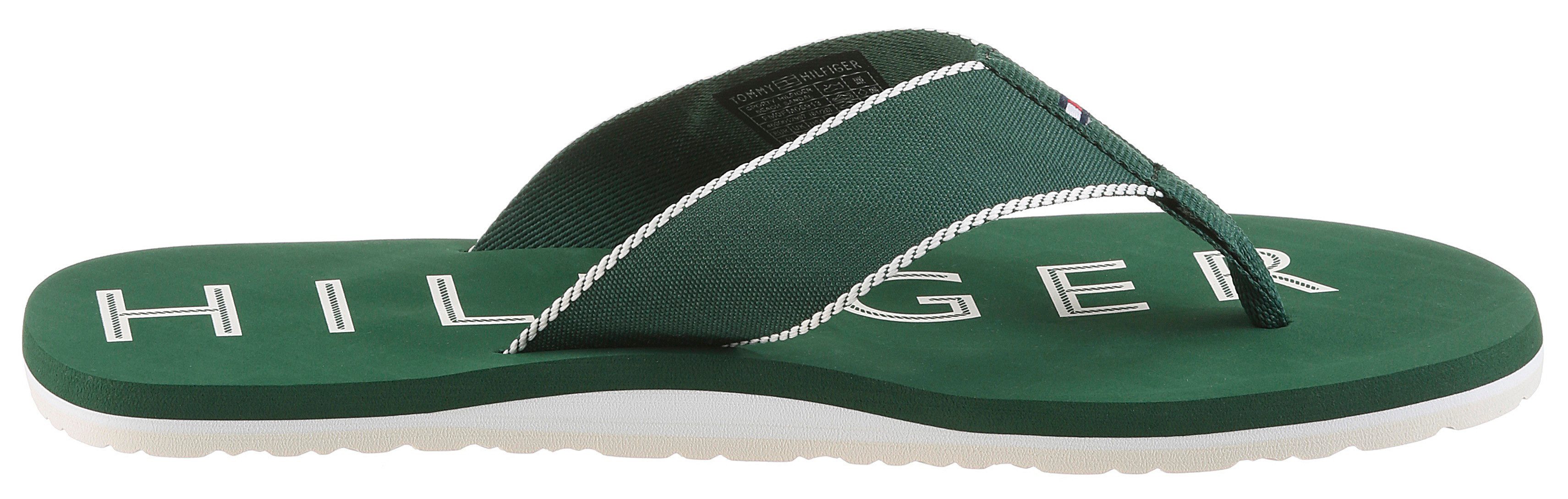 Tommy Hilfiger SPORTY HILFIGER BEACH SANDAL Zehentrenner Sommerschuh, Strandschuh mit Kontrastbesätzen
