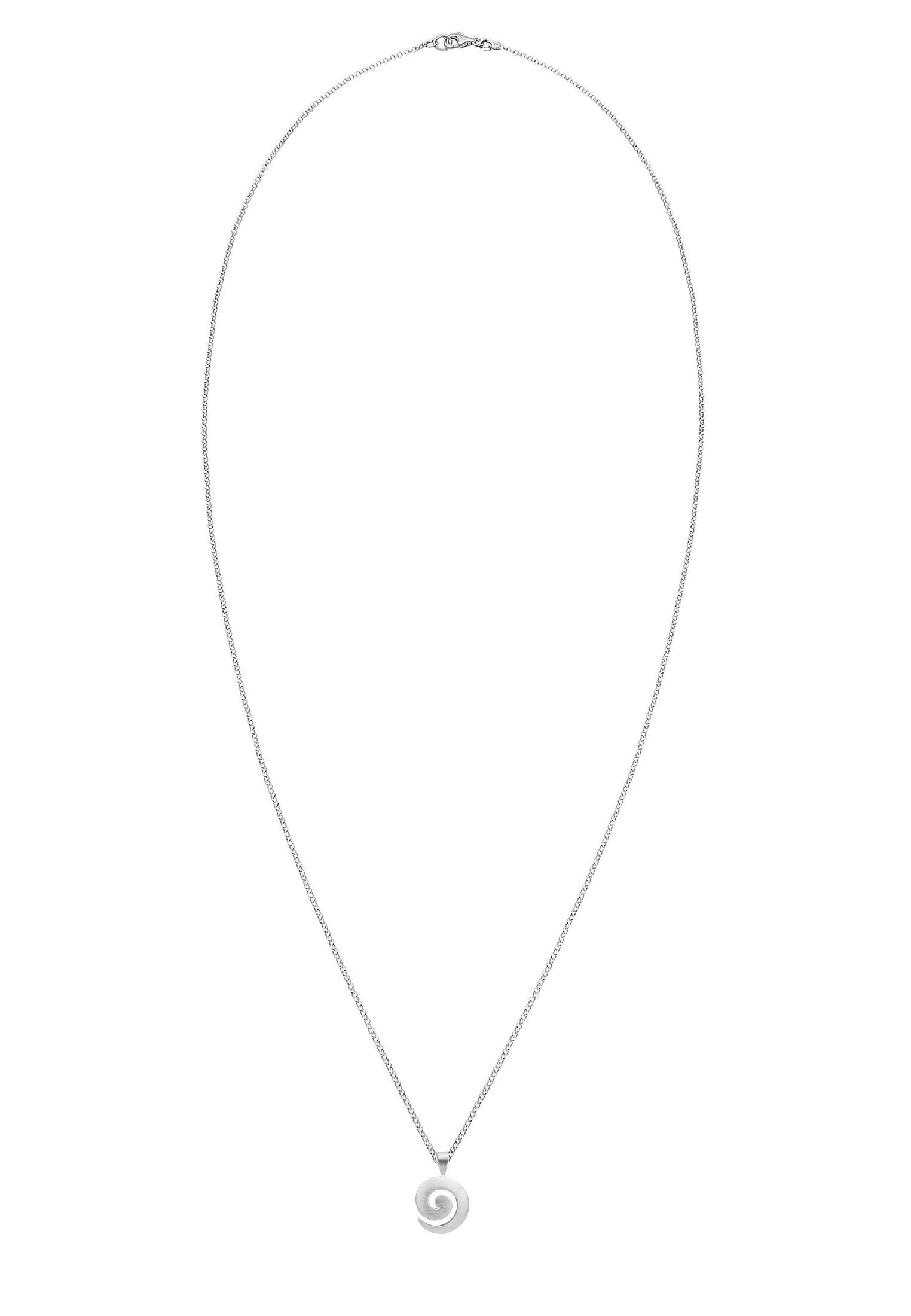 Geo Spirale Anhänger Kette Erbskette Nenalina Silber mit Lang Basic 925