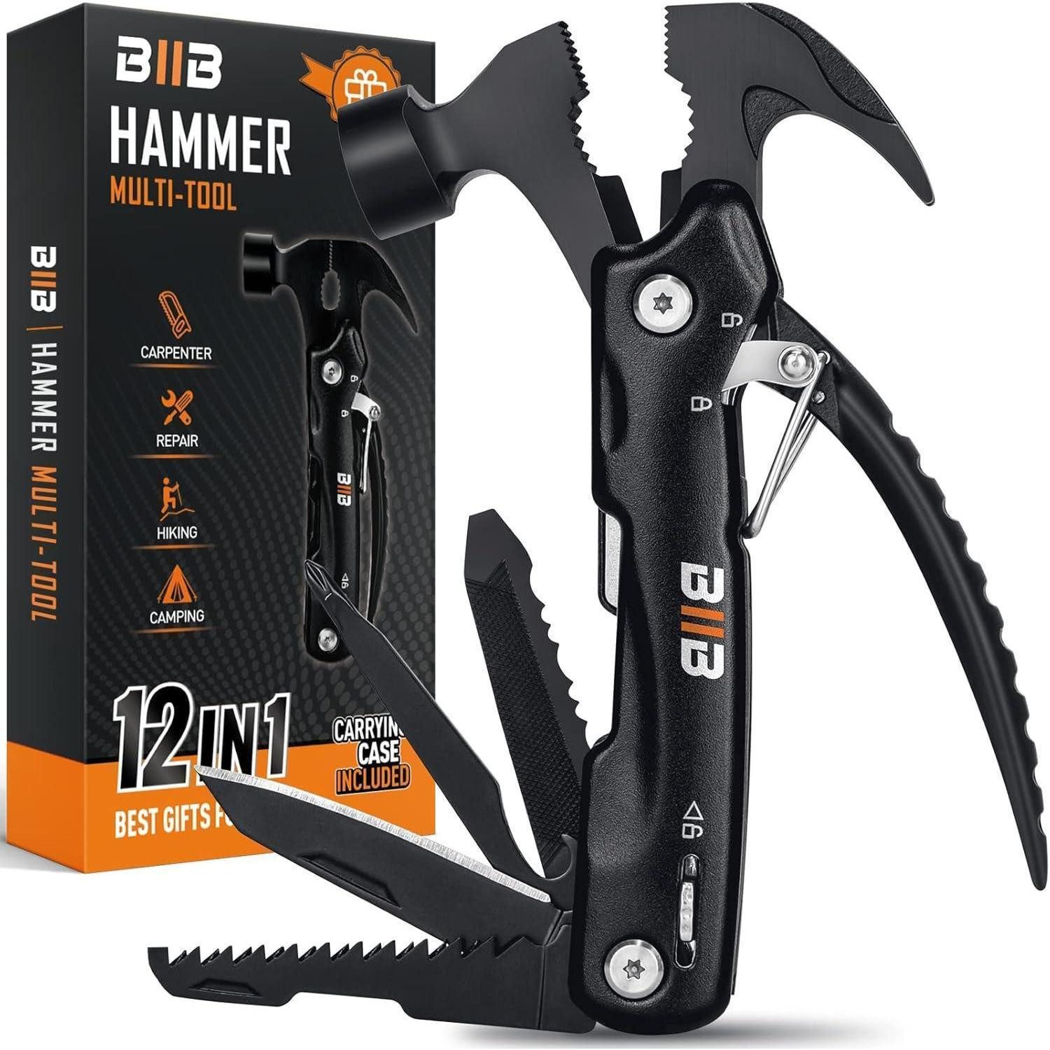 LuxusKollektion Multitool 12-in-1 Multitool Hammer Camping Geschenke Männer Vatertag Weihnachten