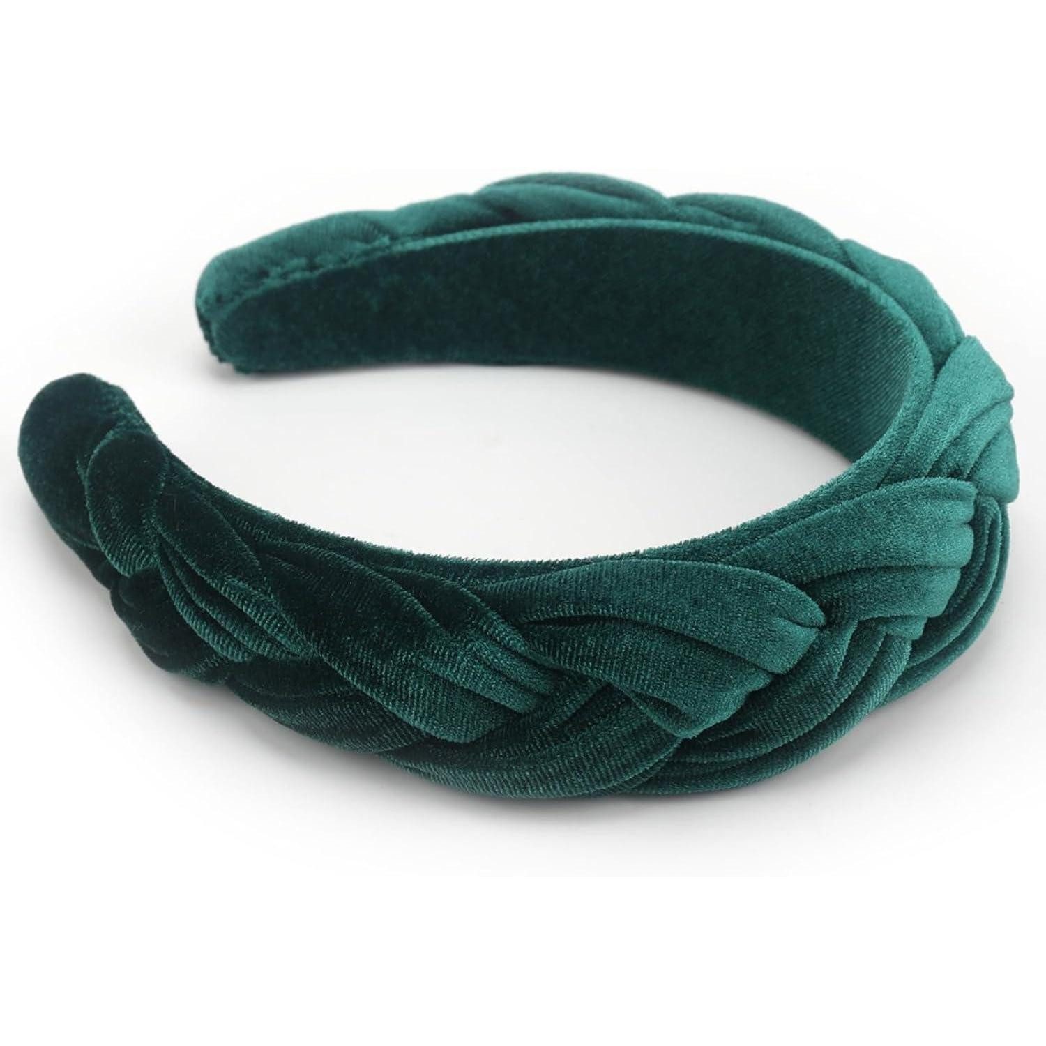 LuxusKollektion Haarreif Samt Geflochtenes Stirnband Damen Vintage Trachten Haarreif Breit