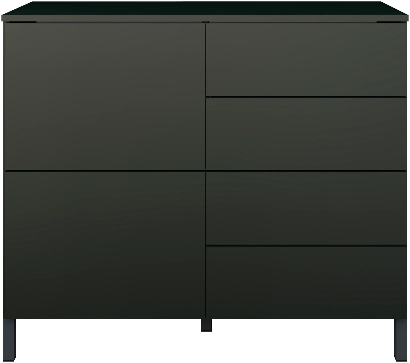 borchardt Möbel Kommode Haama, modern, grifflos, Metallfüße, praktisch, 2 Türen, Push-To-Open, verstellbare Einlegeböden, viel Stauraum, Breite 93cm