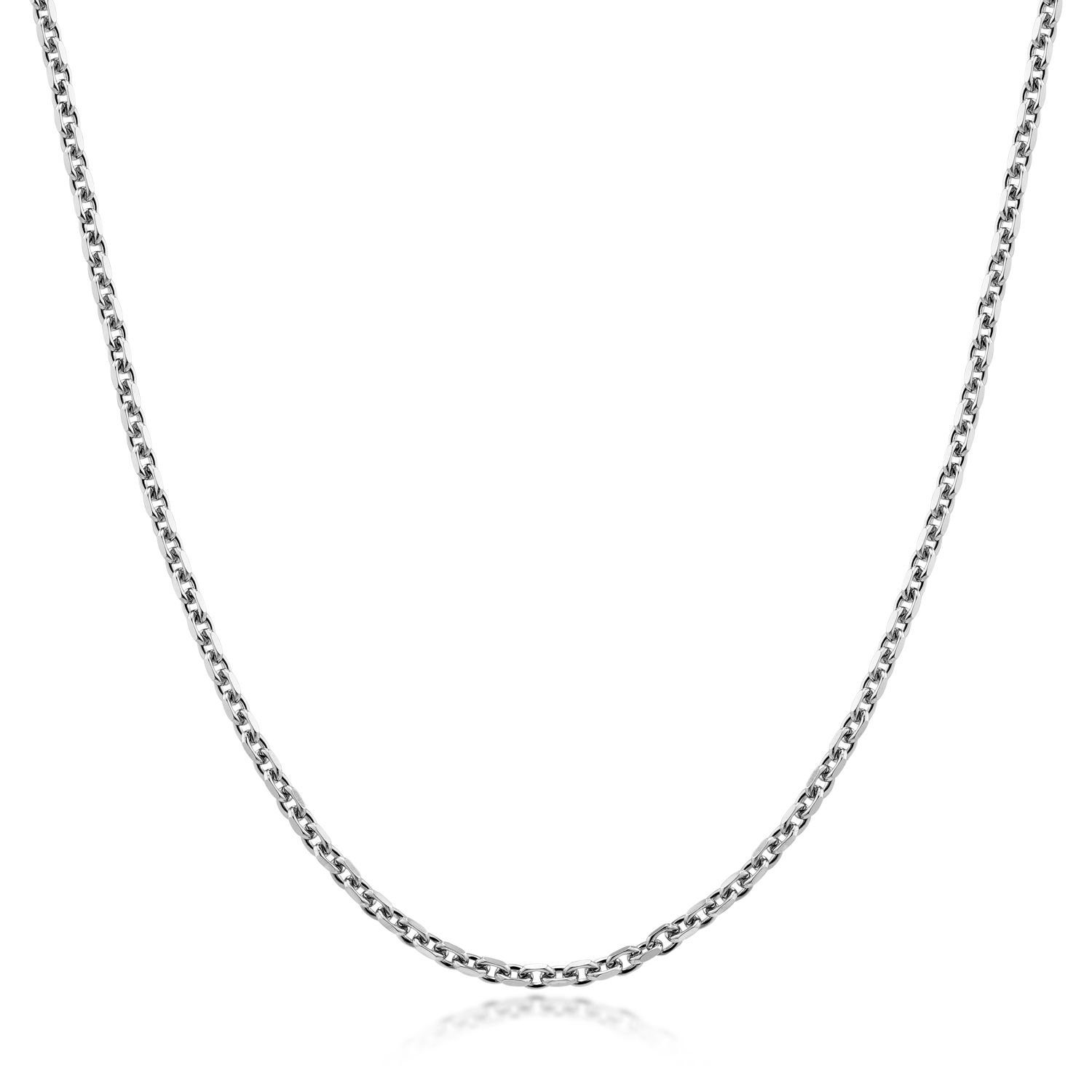 Materia Gliederkette Herren Ankerkette massiv 2,9mm K55, 925 Sterling Silber, diamantiert – Bild 5 von 5