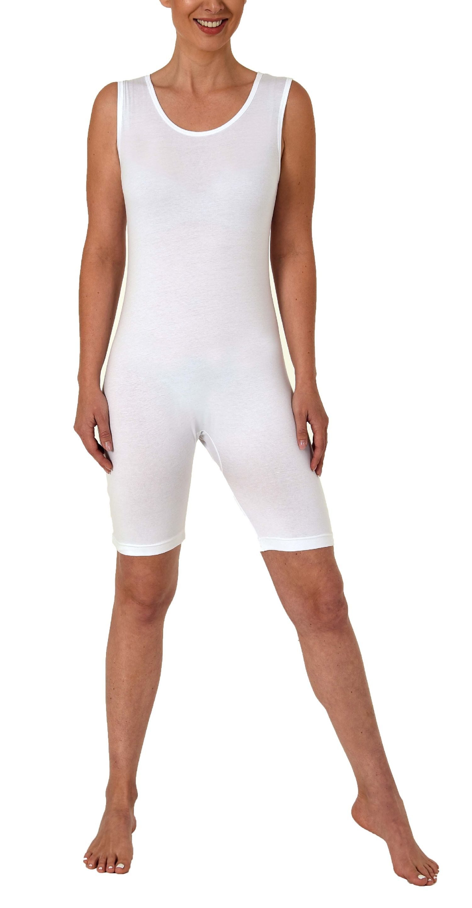 Normann Care Pyjama Pflegebody Ärmellos UNISEX Pflegeoverall mit Rückenreißverschluss